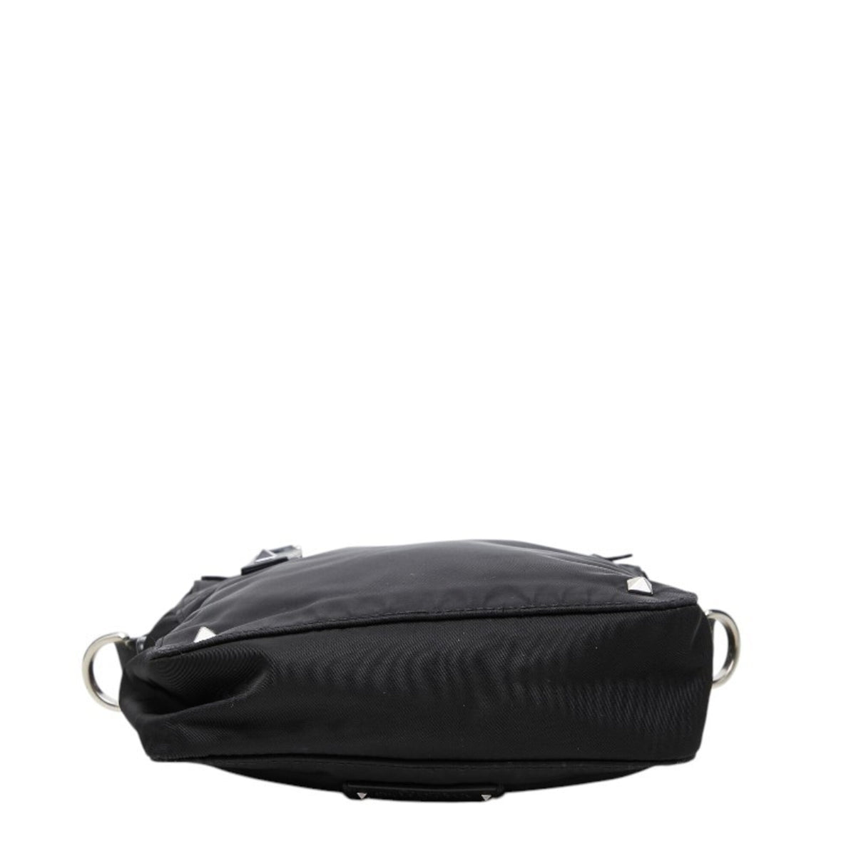 Valentino Black Nylon Leather Shoulder Bag (Pre-Owned)