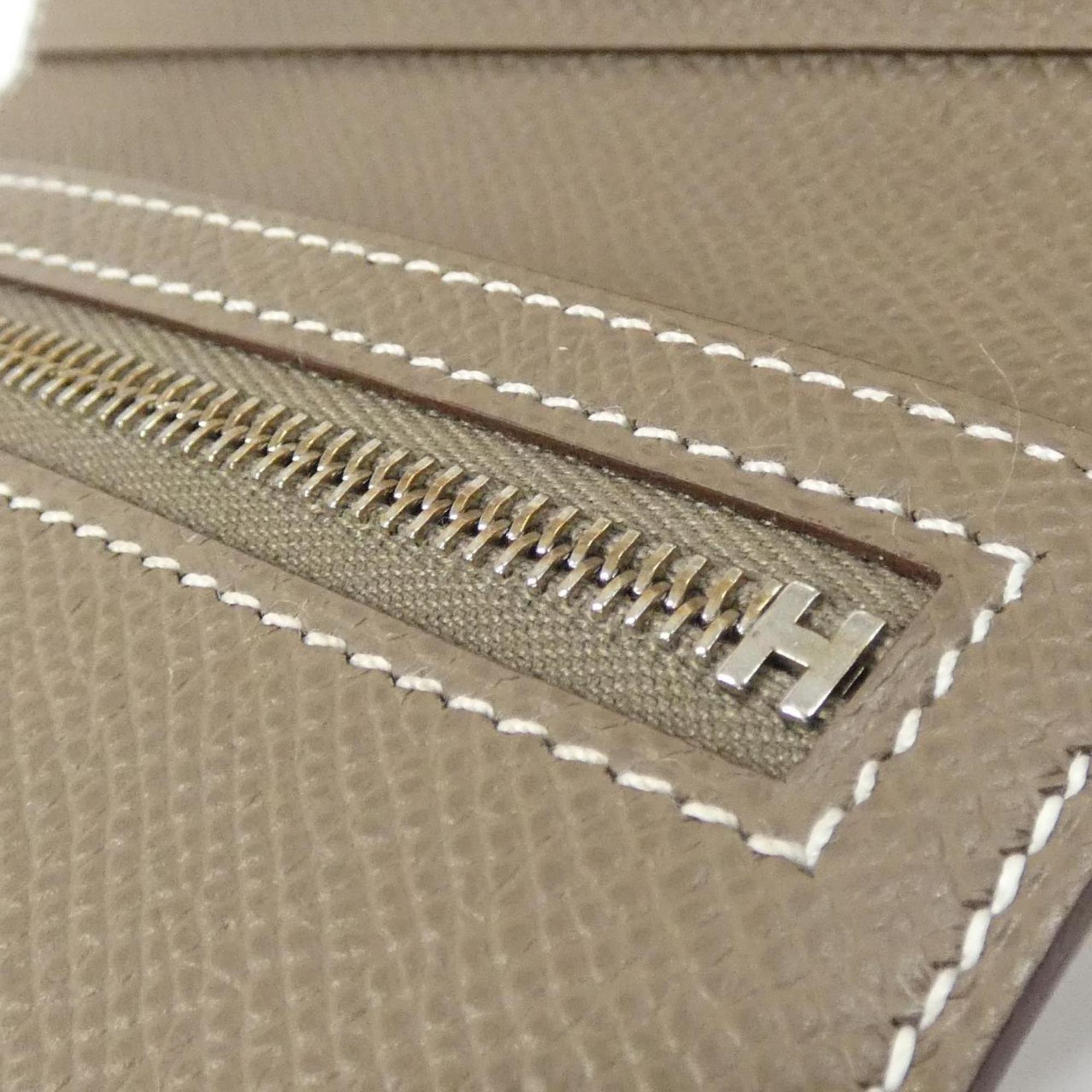 Hermes Etoupe Gray Epsom Leather Wallet (Bi-Fold) (Pre-Owned)