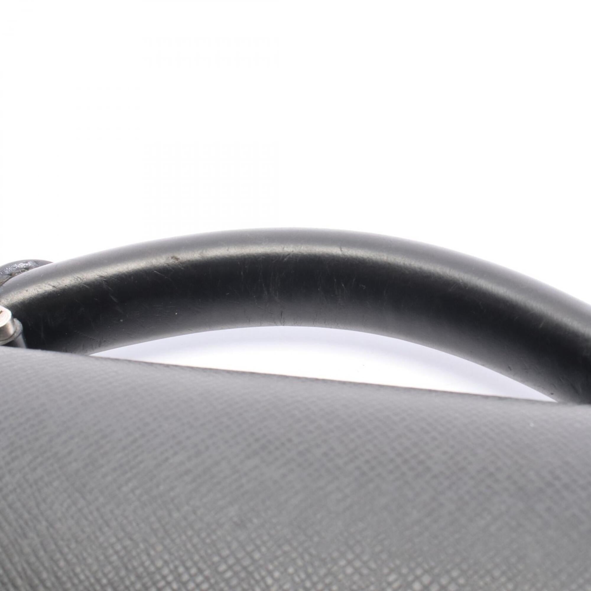 Louis Vuitton Ardoise Black Gray Taiga Leather Leather Handbag (Pre-Owned)