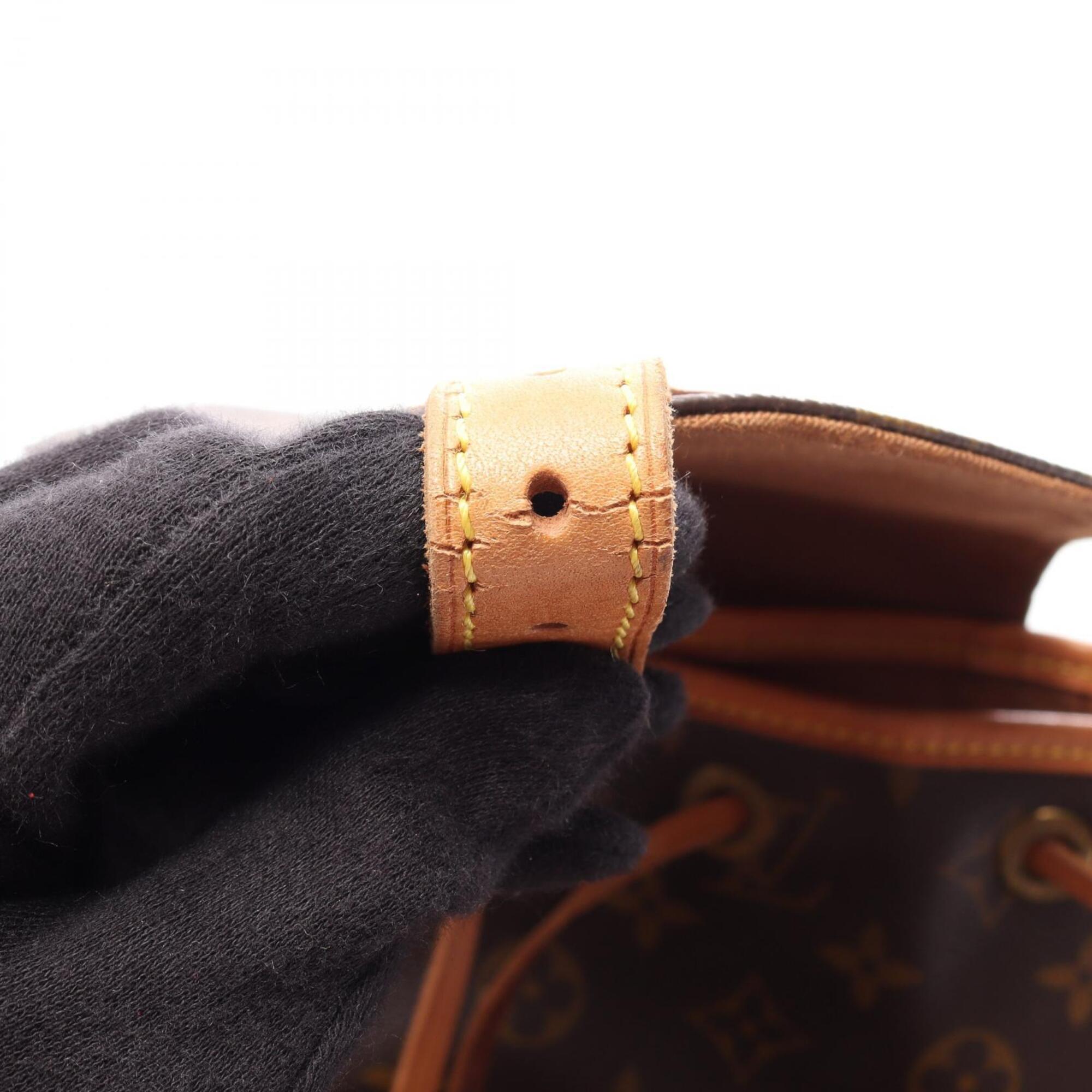 Louis Vuitton Brown Coated Canvas Leather Backpack Handbag (Pre-Owned)