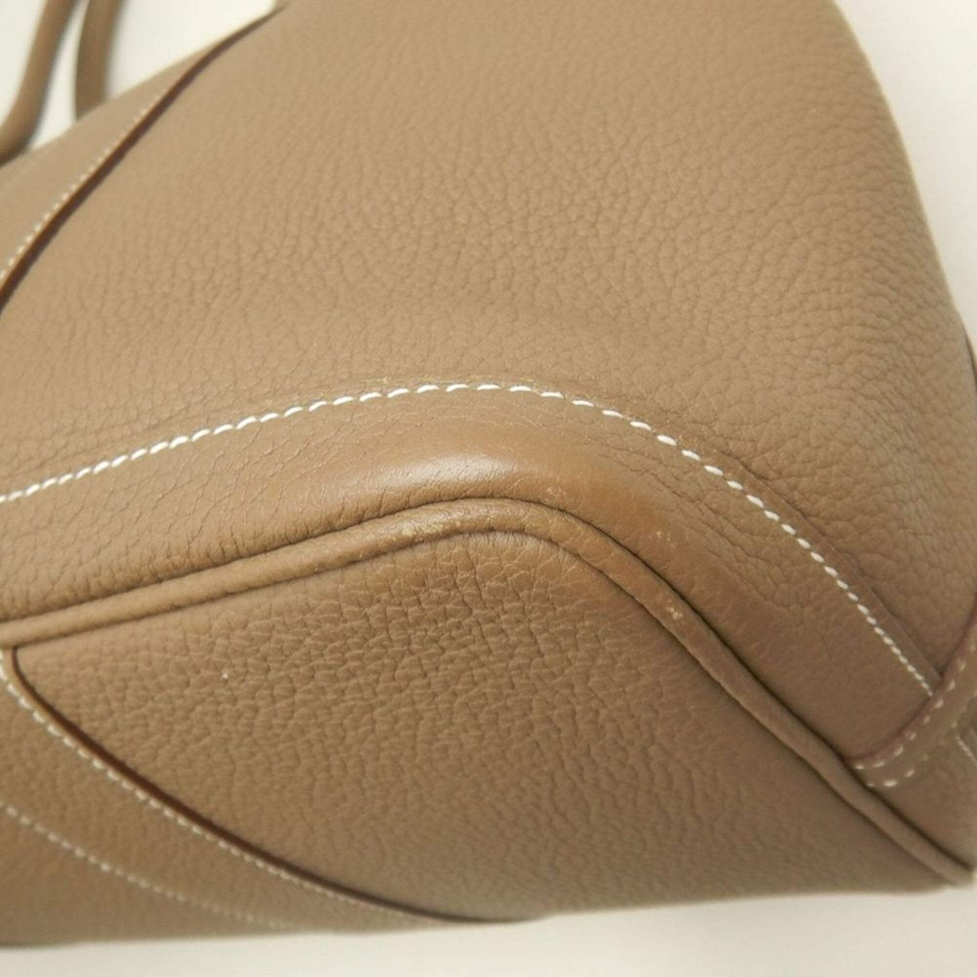 Hermes Etoupe Gray Negonda Leather Handbag (Pre-Owned)