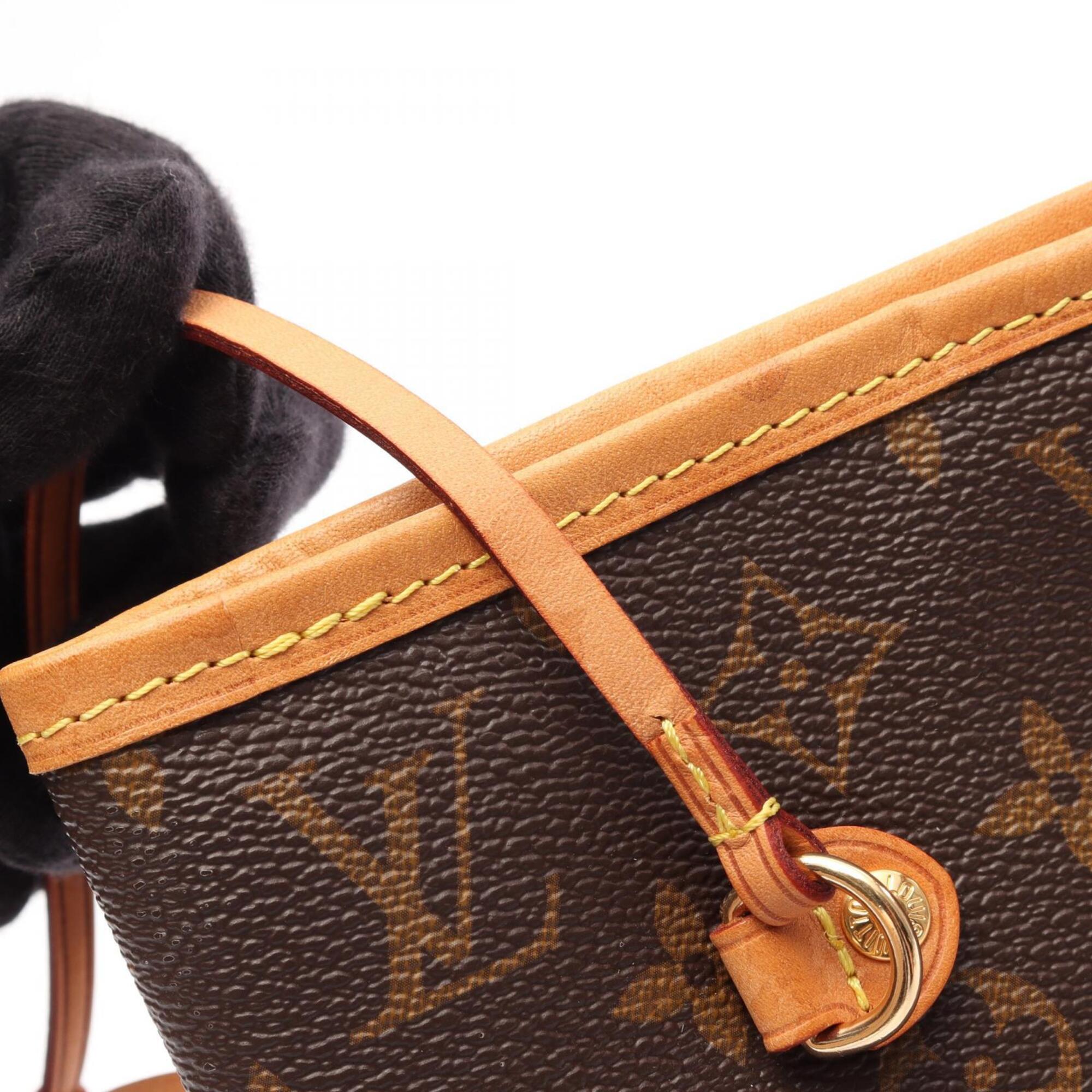 Louis Vuitton Brown Coated Canvas Pvc Monogram Leather Handbag Tote Bag (Pre-Owned)