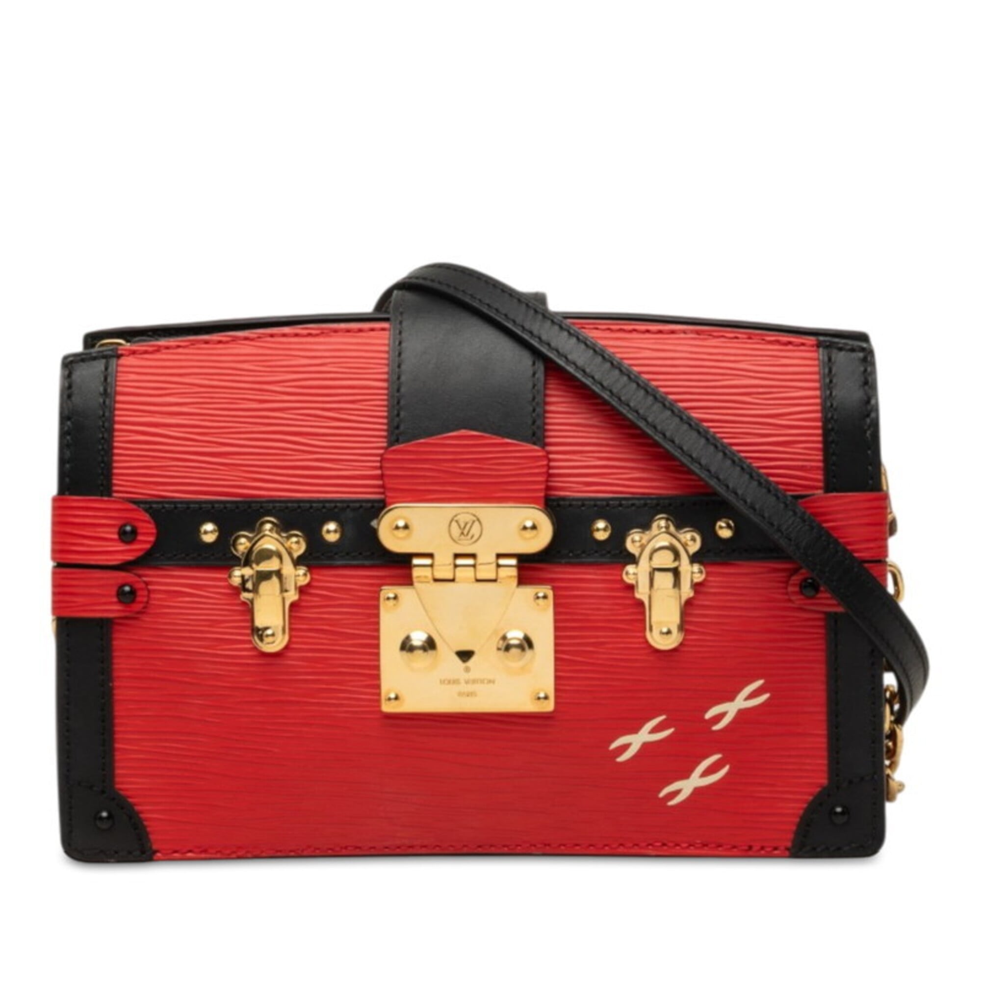 Louis Vuitton Epi Black Red Color Rouge Leather Shoulder Bag (Pre-Owned)