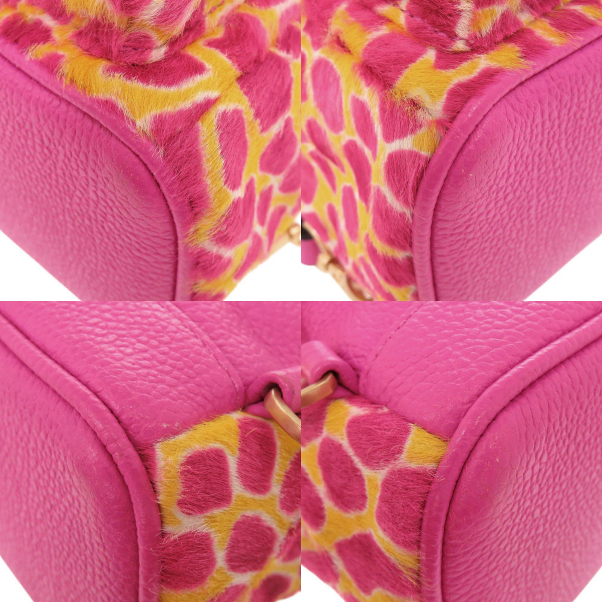 Mcm Pink Yellow Leather Leather Backpack (Pre-Owned)