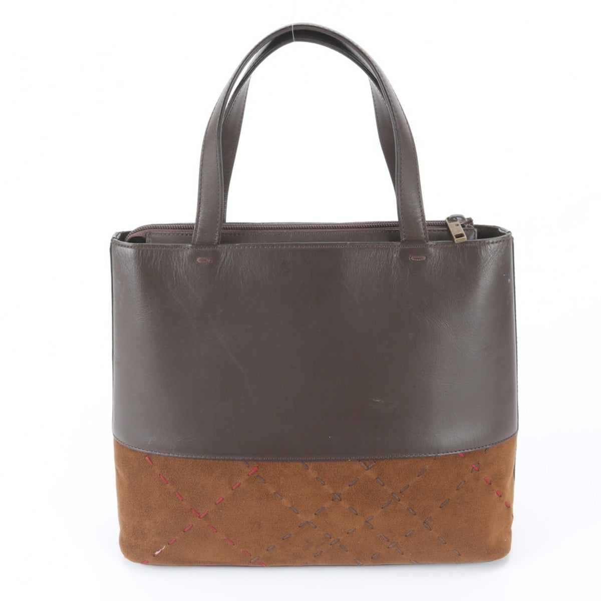 Burberry Brown Leather Handbag Tote Bag (Pre-Owned)
