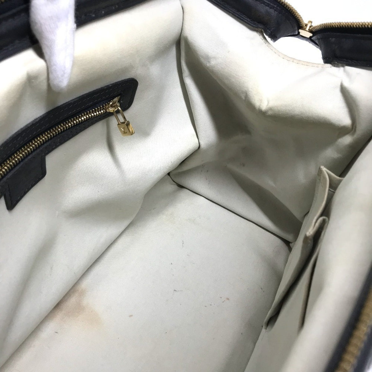 Louis Vuitton Navy Monogram Mini Boston Bag Handbag Shoulder Bag (Pre-Owned)