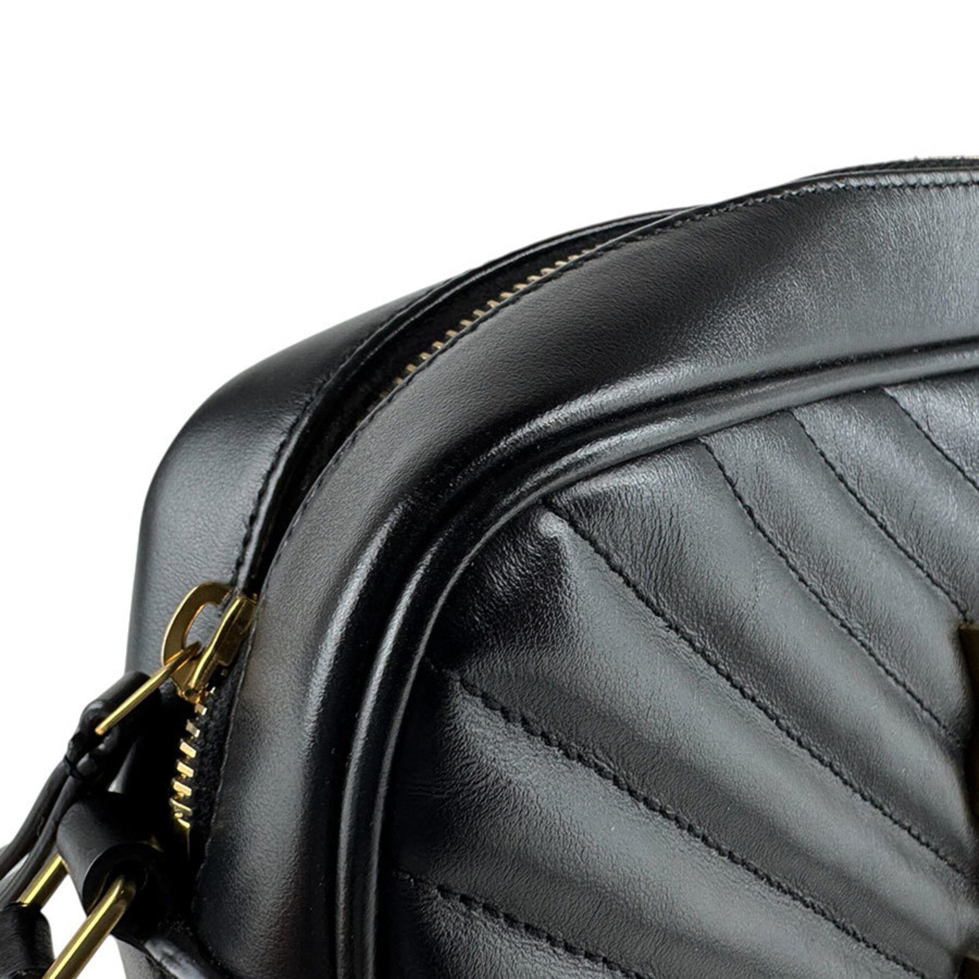Saint Laurent Black Leather Shoulder Bag (Pre-Owned)