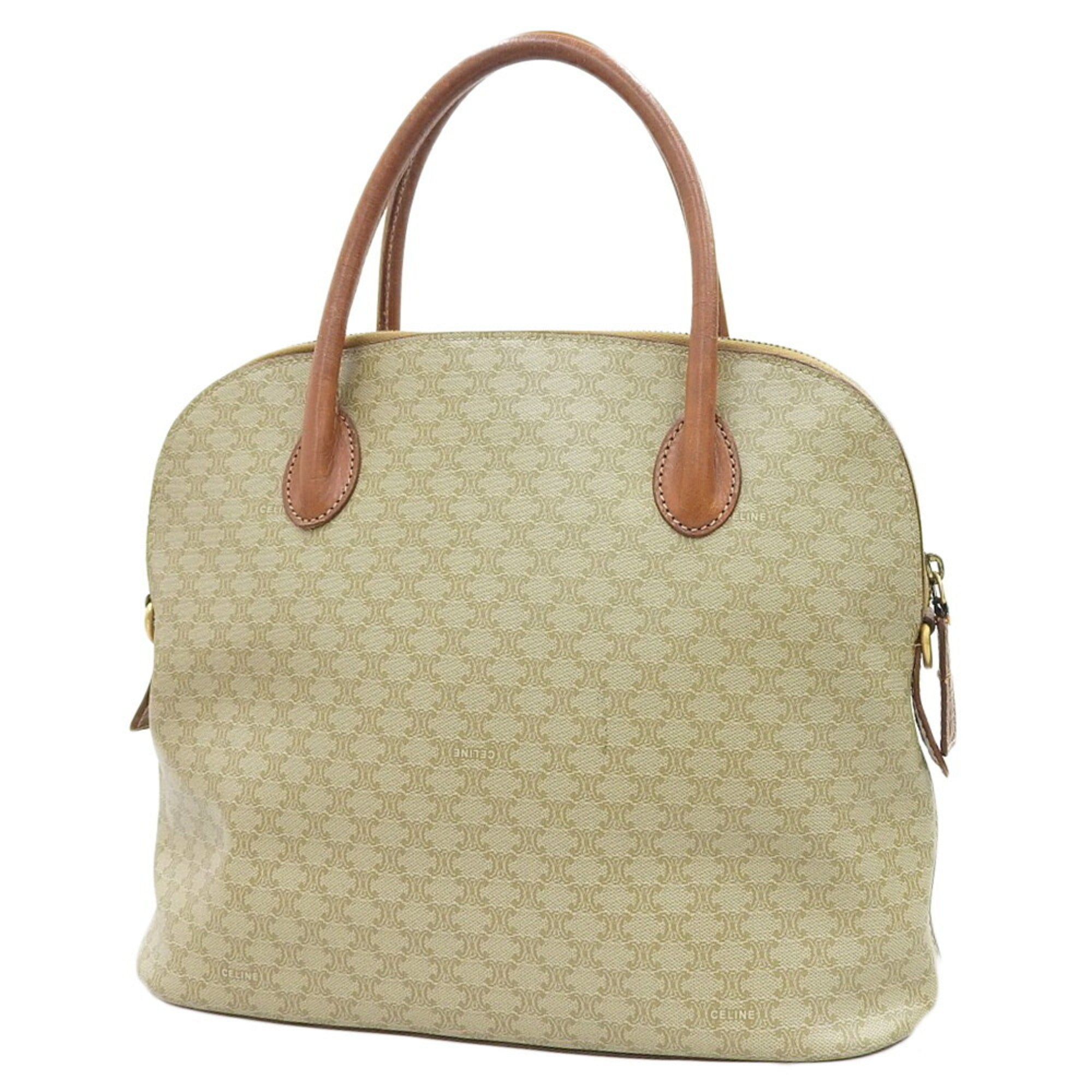 Celine Beige Brown Pvc Leather Handbag (Pre-Owned)