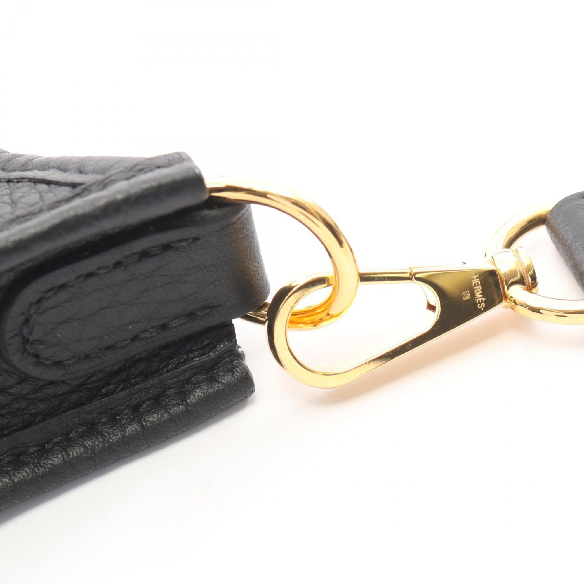 Hermes Black Taurillon Clemence Leather Handbag Shoulder Bag (Pre-Owned)