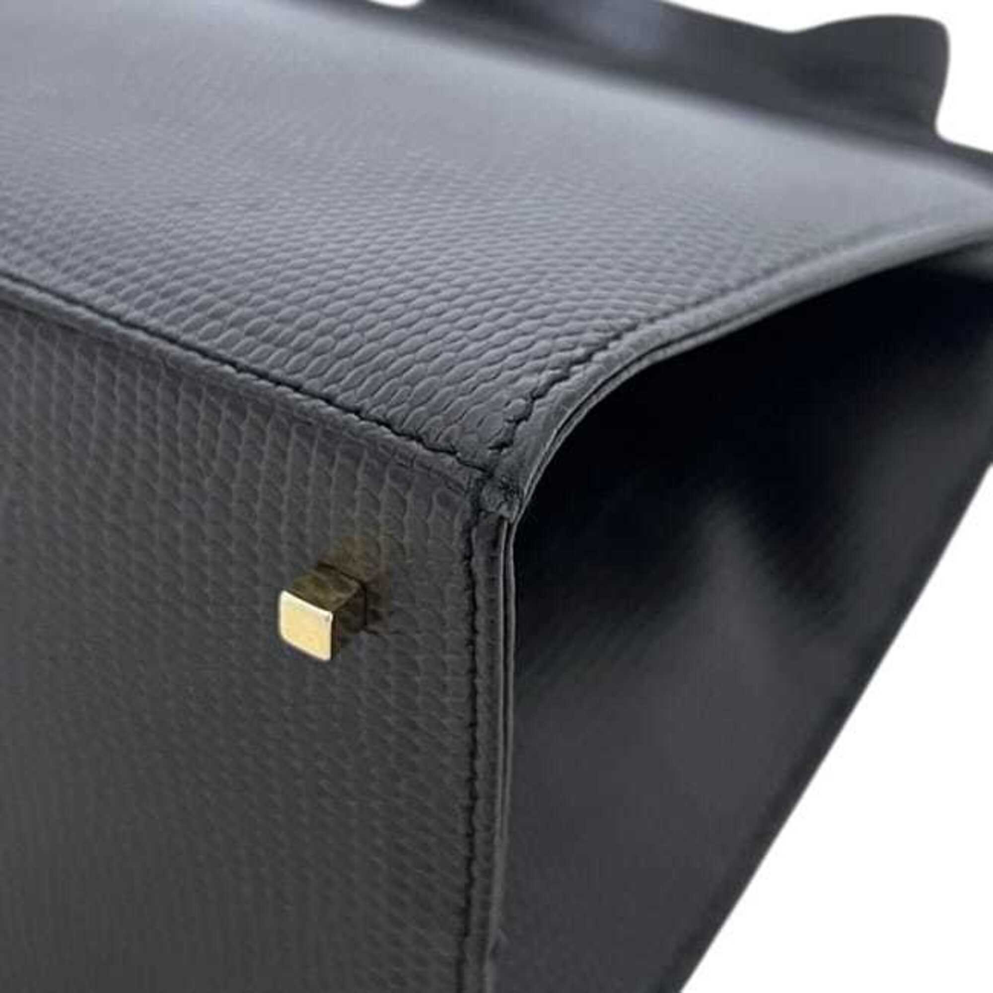Salvatore Ferragamo Black Leather Handbag (Pre-Owned)