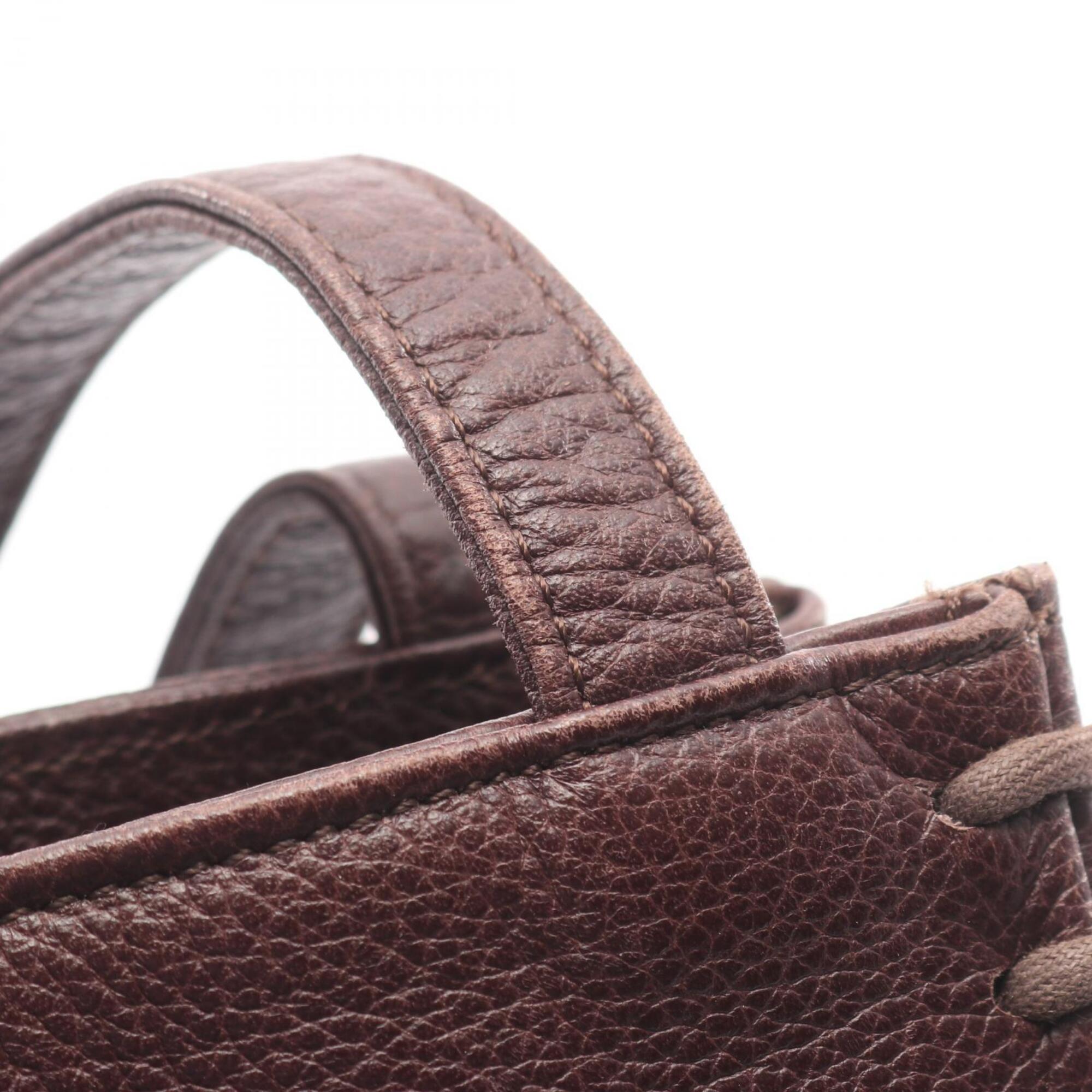 Yves Saint Laurent Bordeaux Leather Handbag (Pre-Owned)