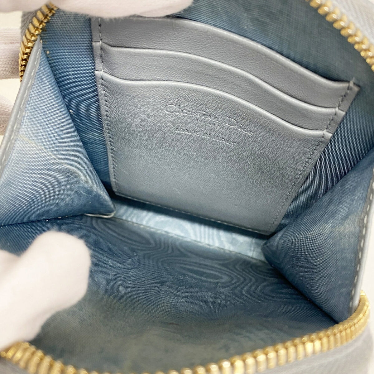 Christian Dior Blue Leather Shoulder Bag (Pre-Owned)