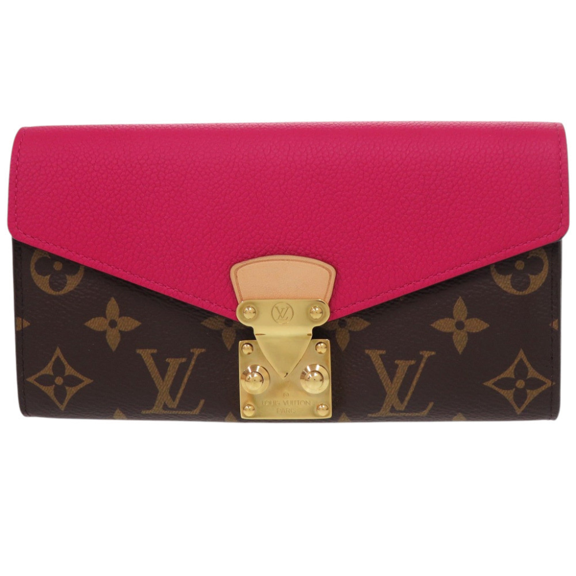 Louis Vuitton Brown Monogram Pink Monogram Long Wallet (Bi-Fold) (Pre-Owned)