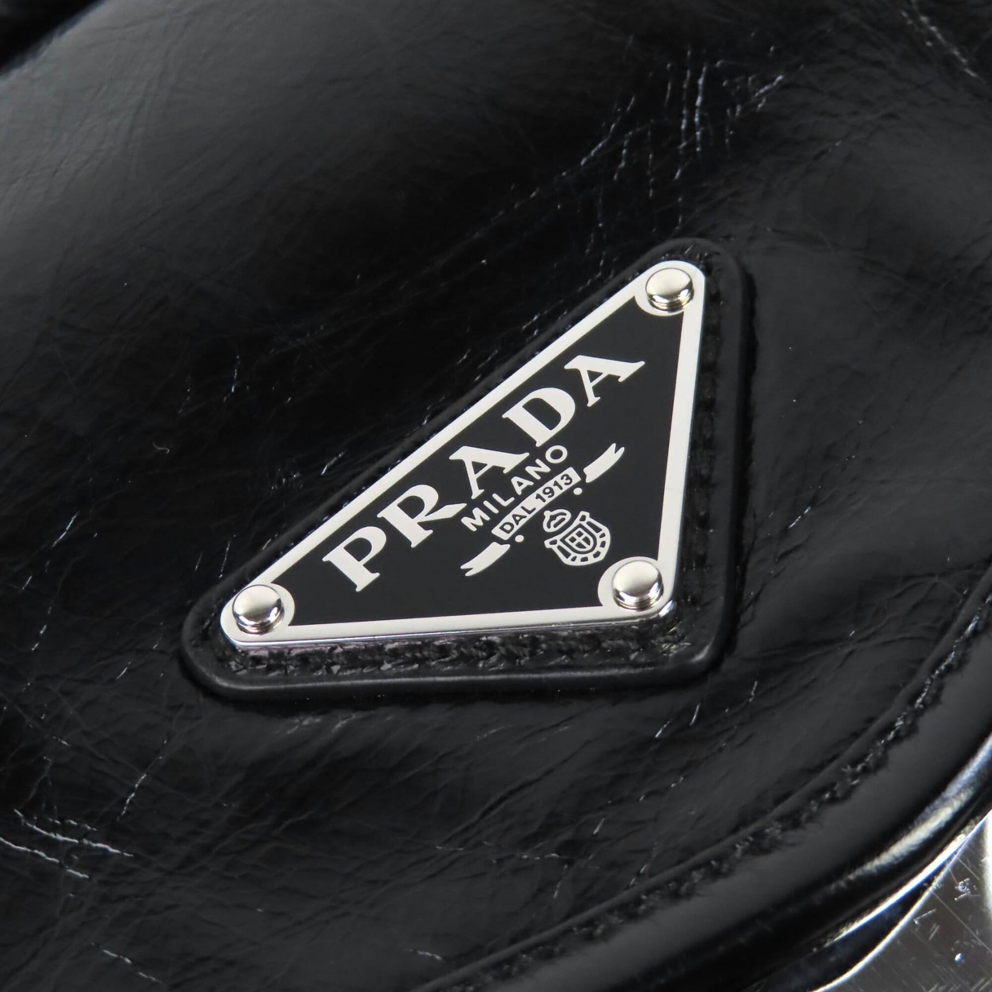 Prada Black Leather Shoulder Bag Sling Bag (Pre-Owned)