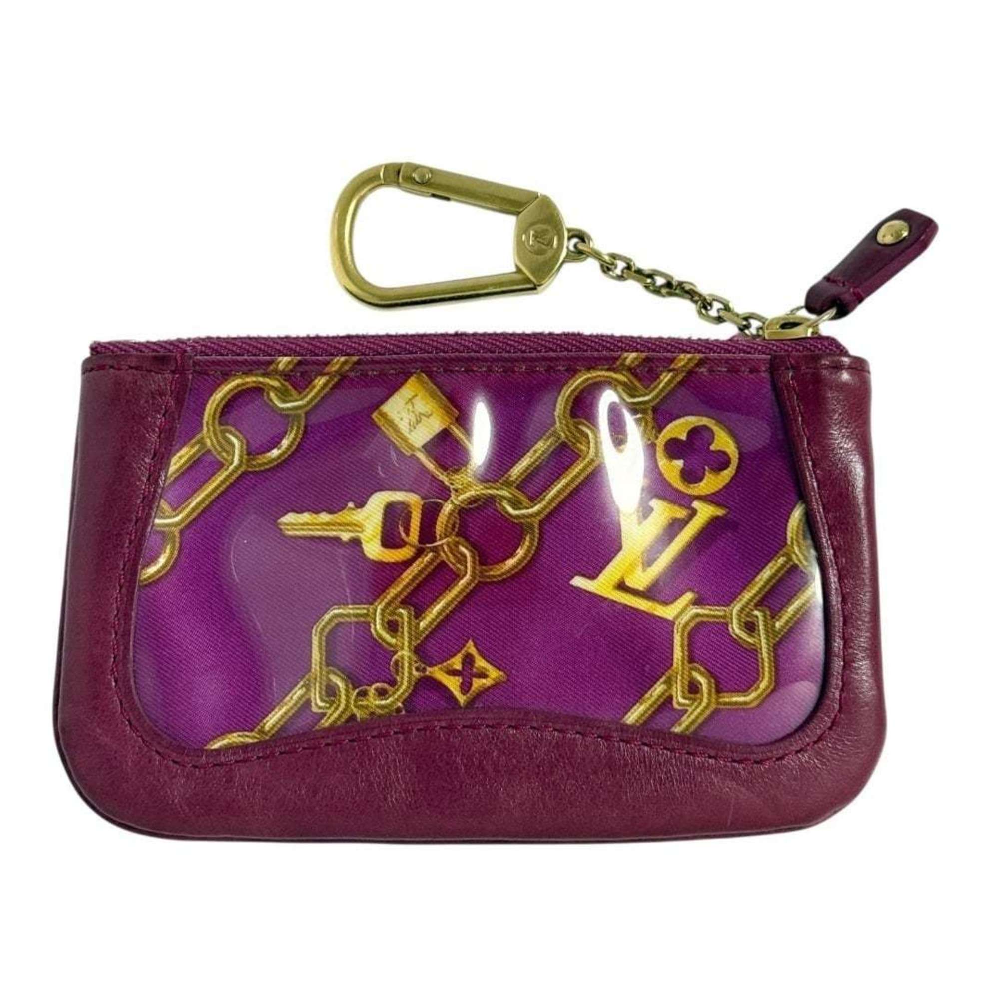 Louis Vuitton Red Color Wine Leather Coin Purse/Coin Case (Pre-Owned)