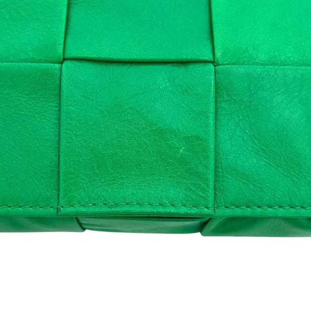 Bottega Veneta Green Leather Shoulder Bag (Pre-Owned)