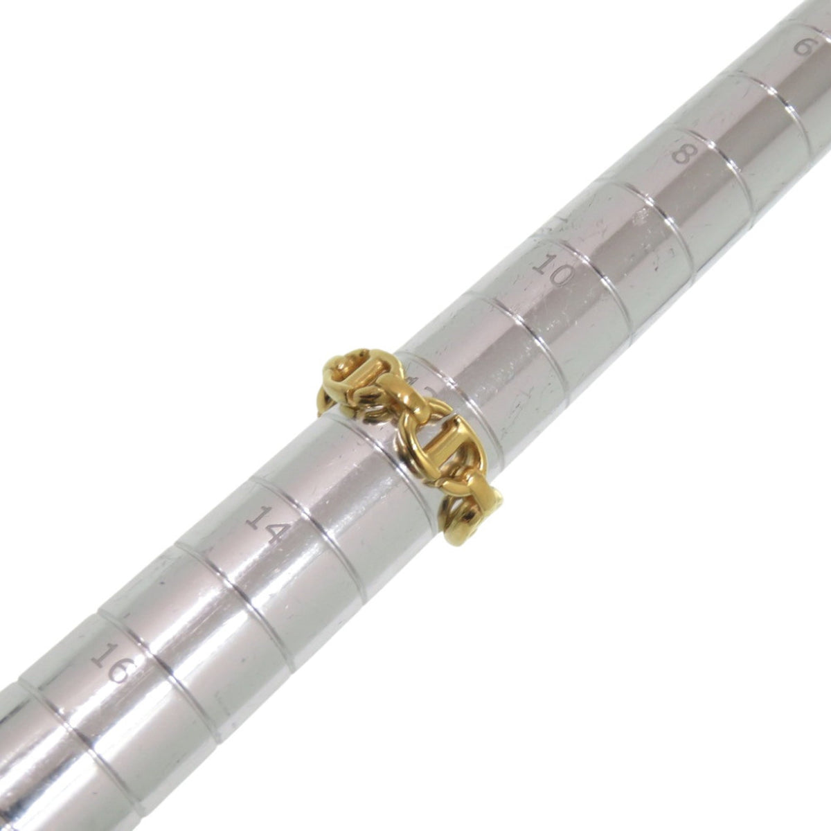Christian Dior Gold Metal Band Ring (Pre-Owned)
