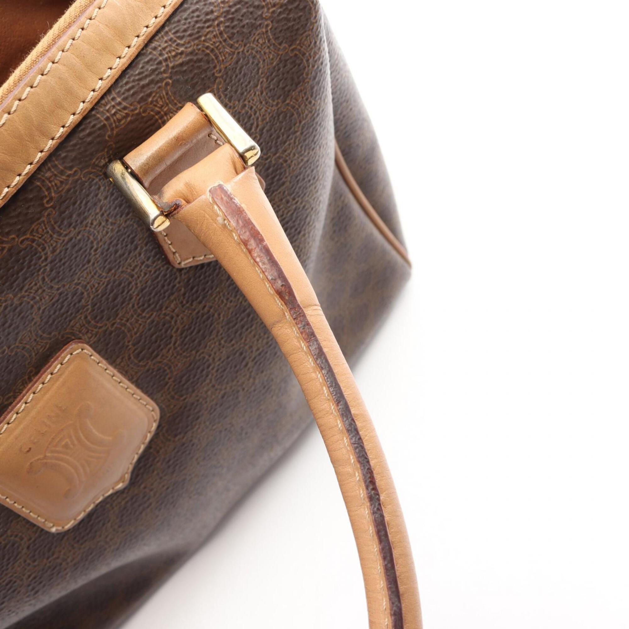 Celine Beige Brown Coated Canvas Pvc Leather Handbag (Pre-Owned)