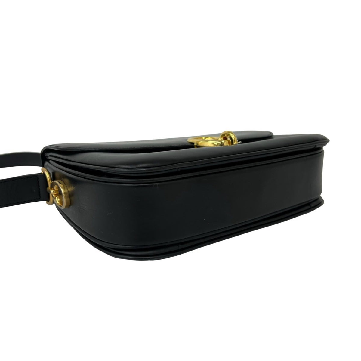 Celine Black Leather Crossbody Bag Pochette Shoulder Bag (Pre-Owned)