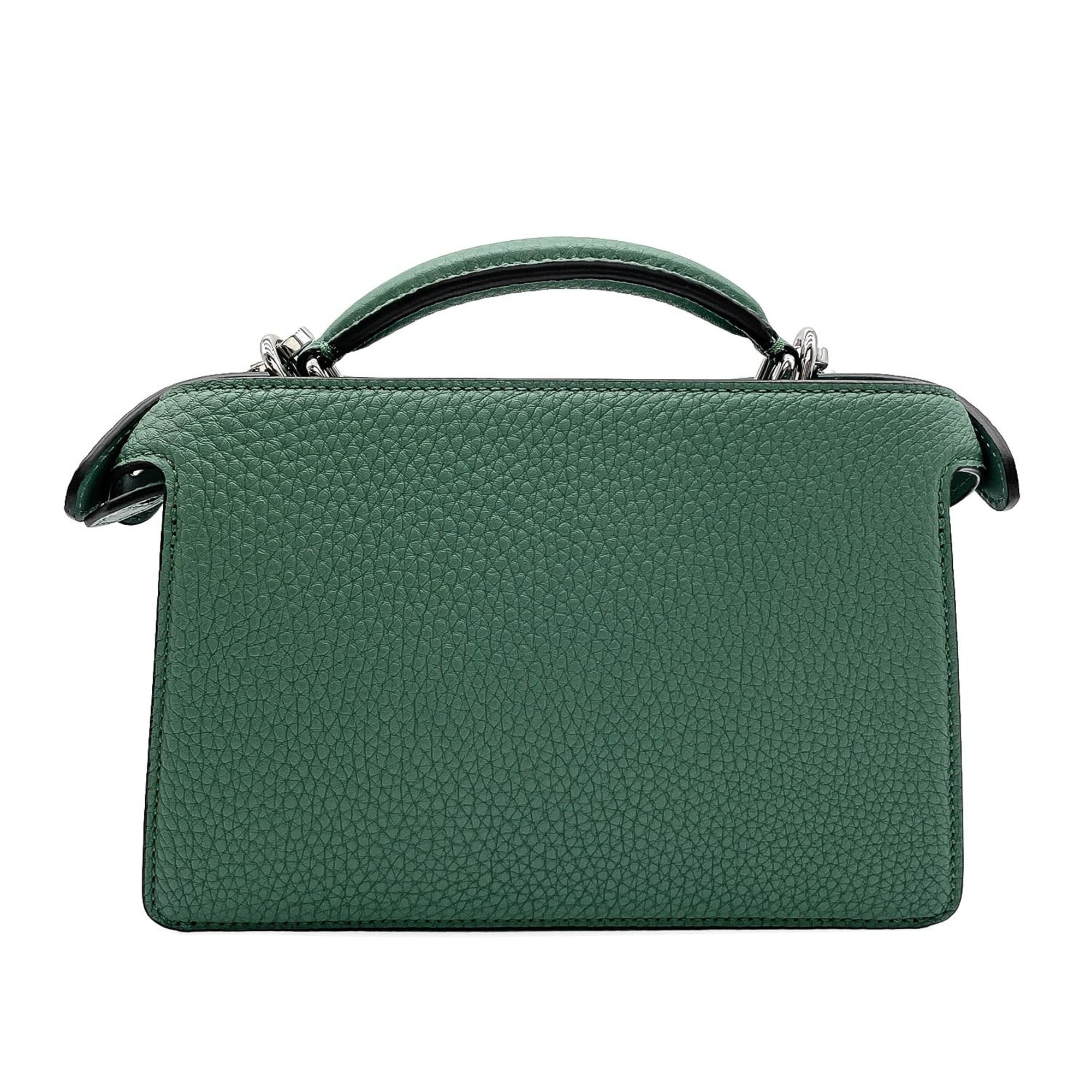 Fendi Green Leather Shoulder Bag (Pre-Owned)