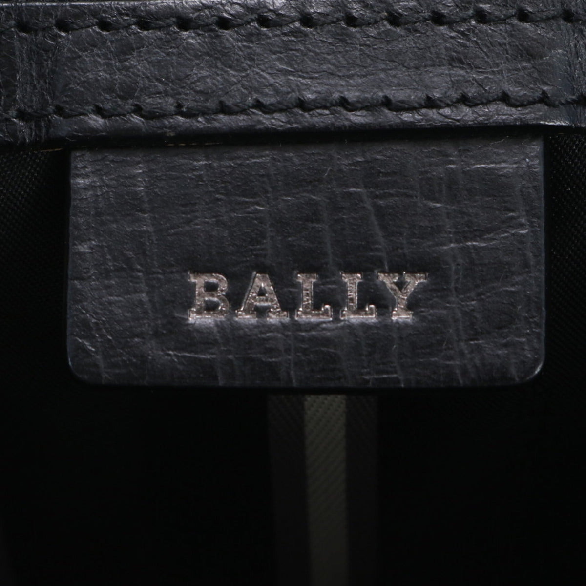 Bally Black Gray Leather Coated Canvas Shoulder Bag Tote Bag (Pre-Owned)
