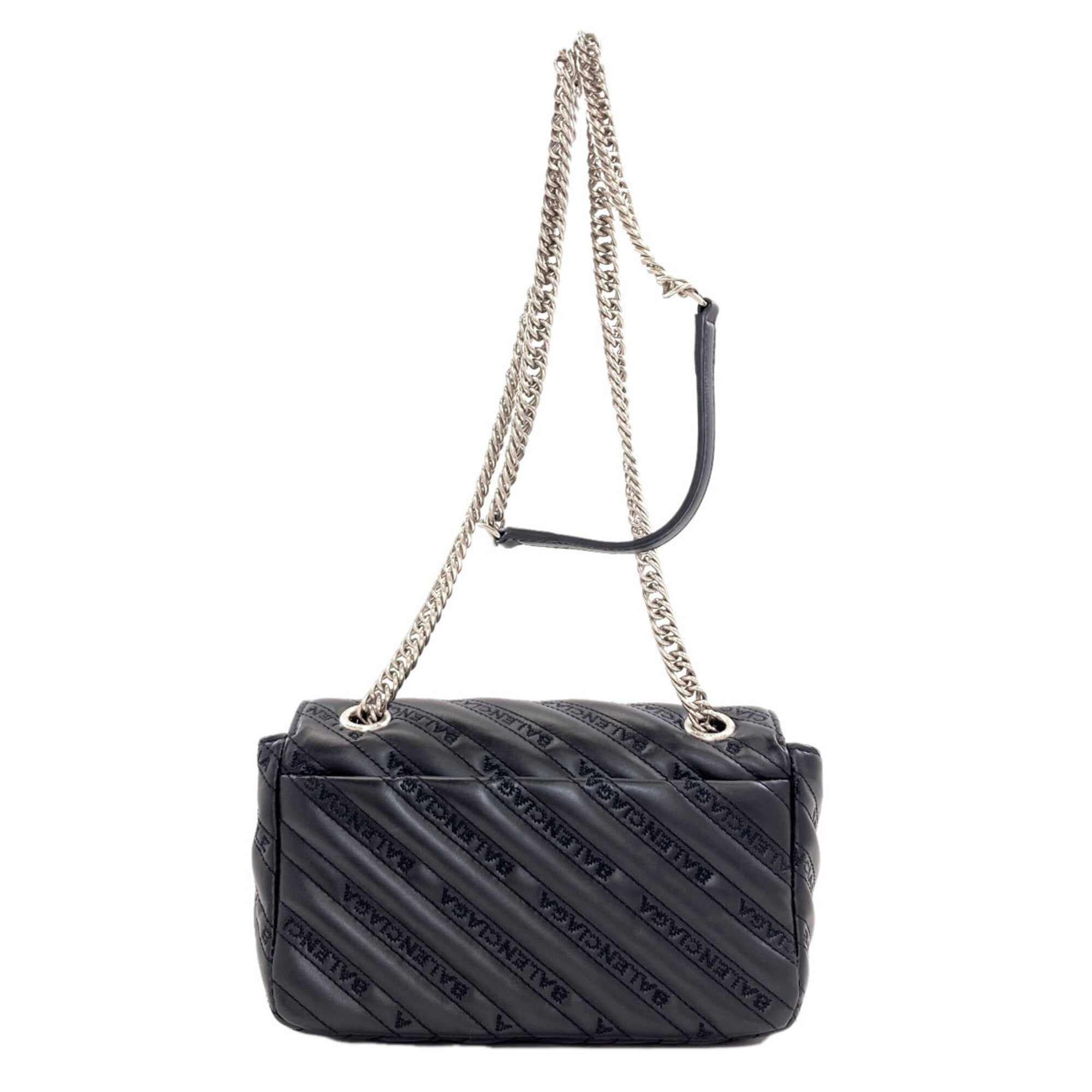 Balenciaga Black Leather Shoulder Bag (Pre-Owned)