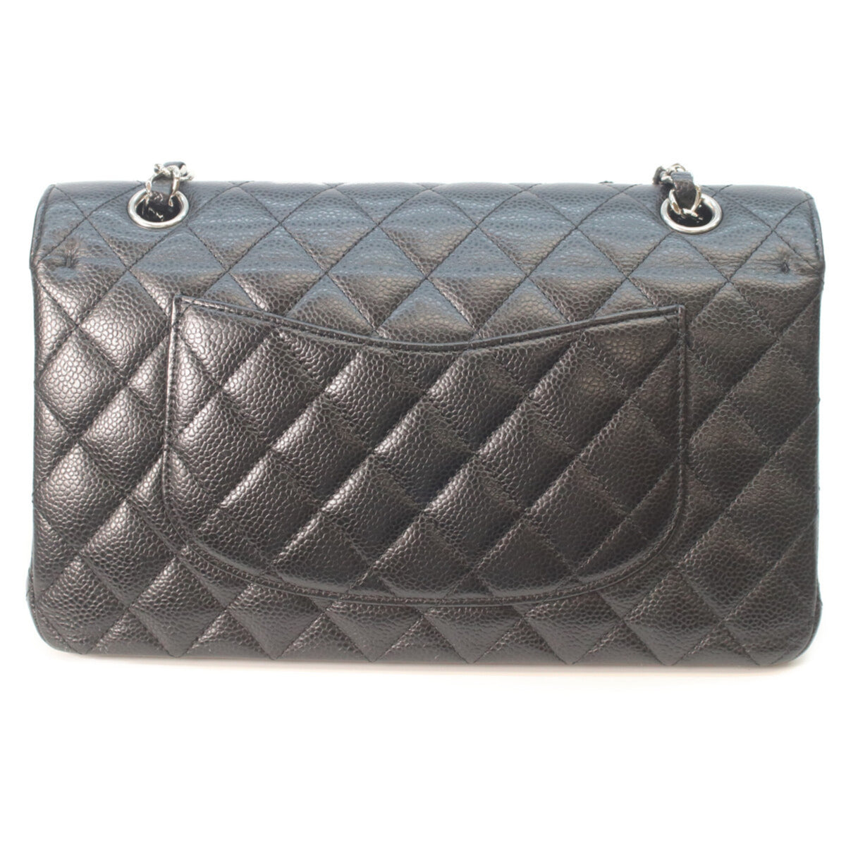 Chanel Matelasse Black Grained Calfskin Shoulder Bag (Pre-Owned)