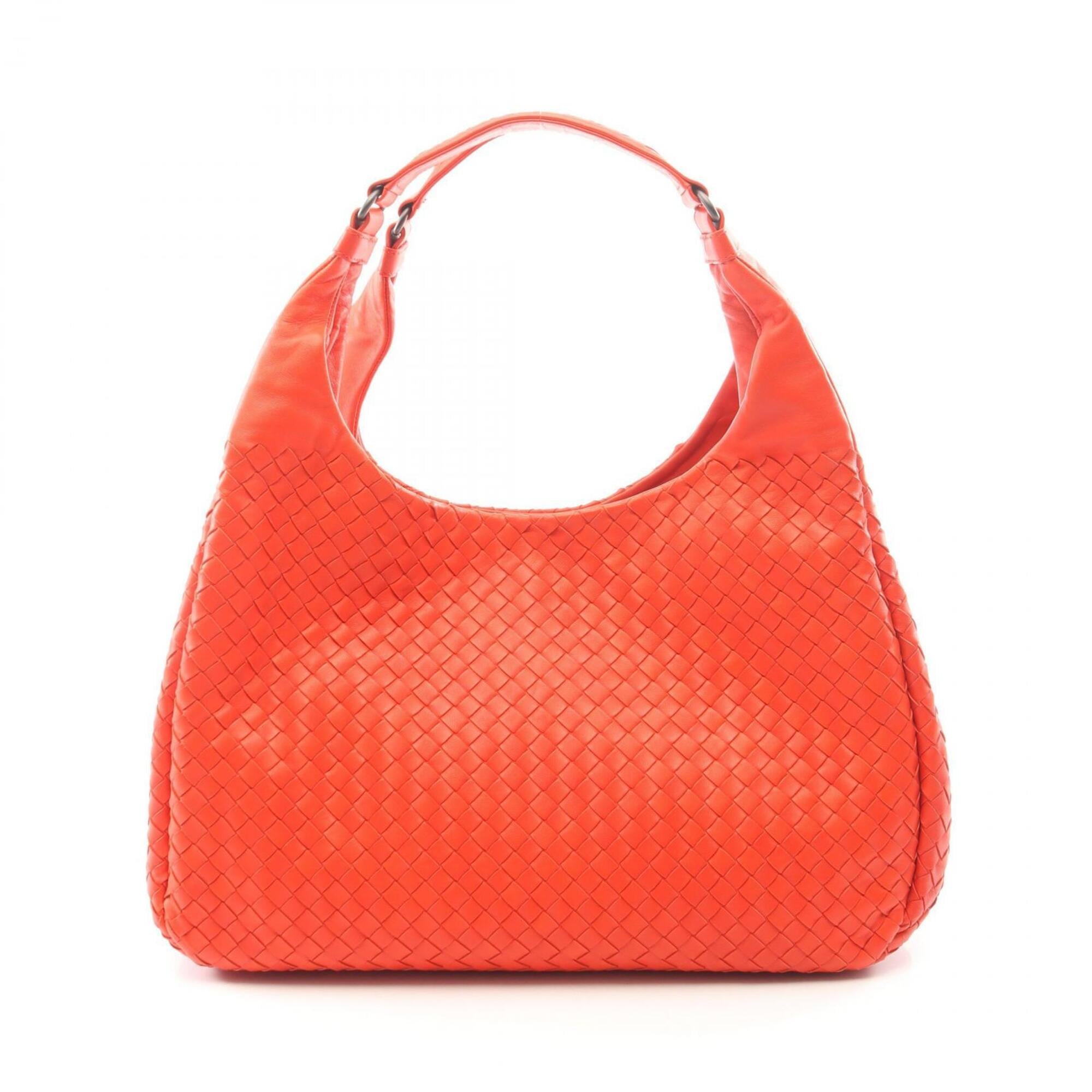 Bottega Veneta Red Color Leather Handbag Shoulder Bag (Pre-Owned)
