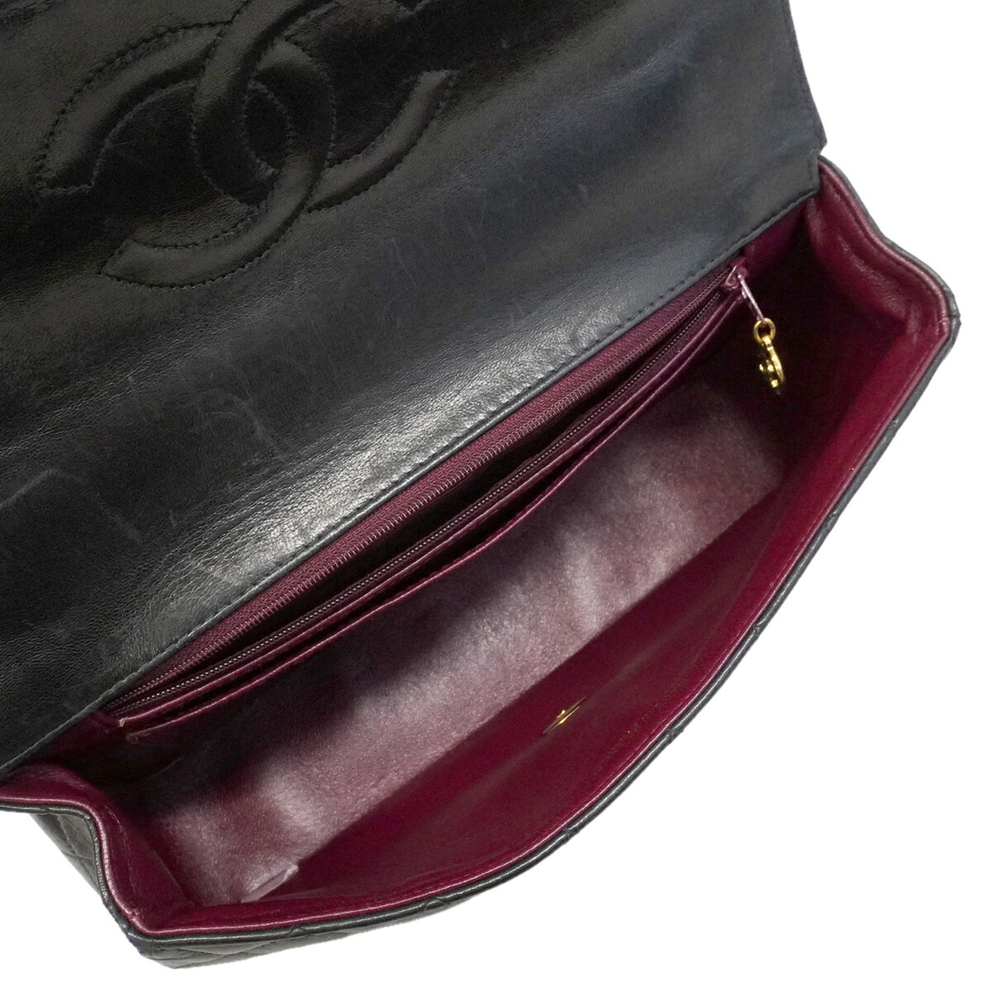 Chanel Black Leather Handbag (Pre-Owned)