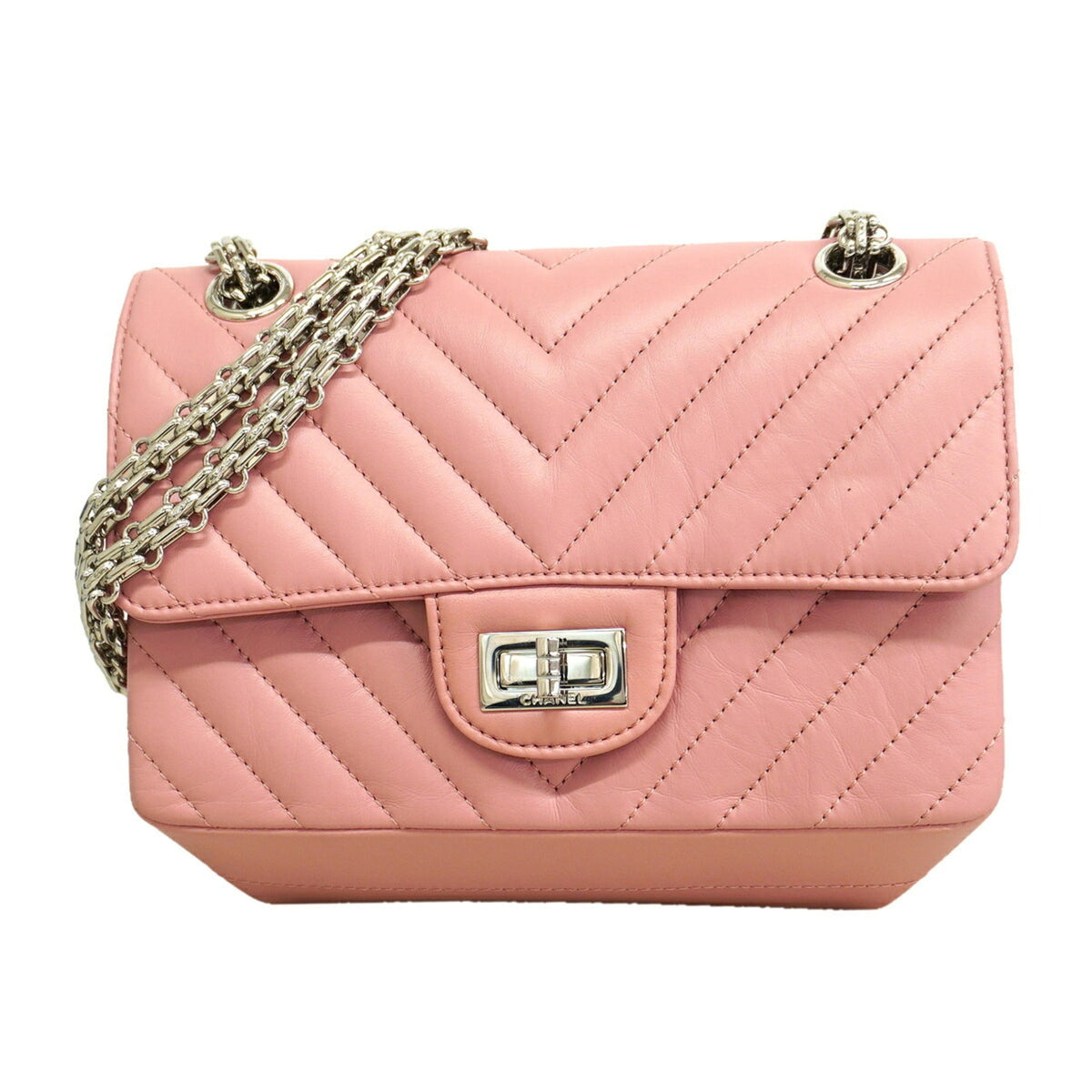 Chanel Pink Leather Shoulder Bag (Pre-Owned)