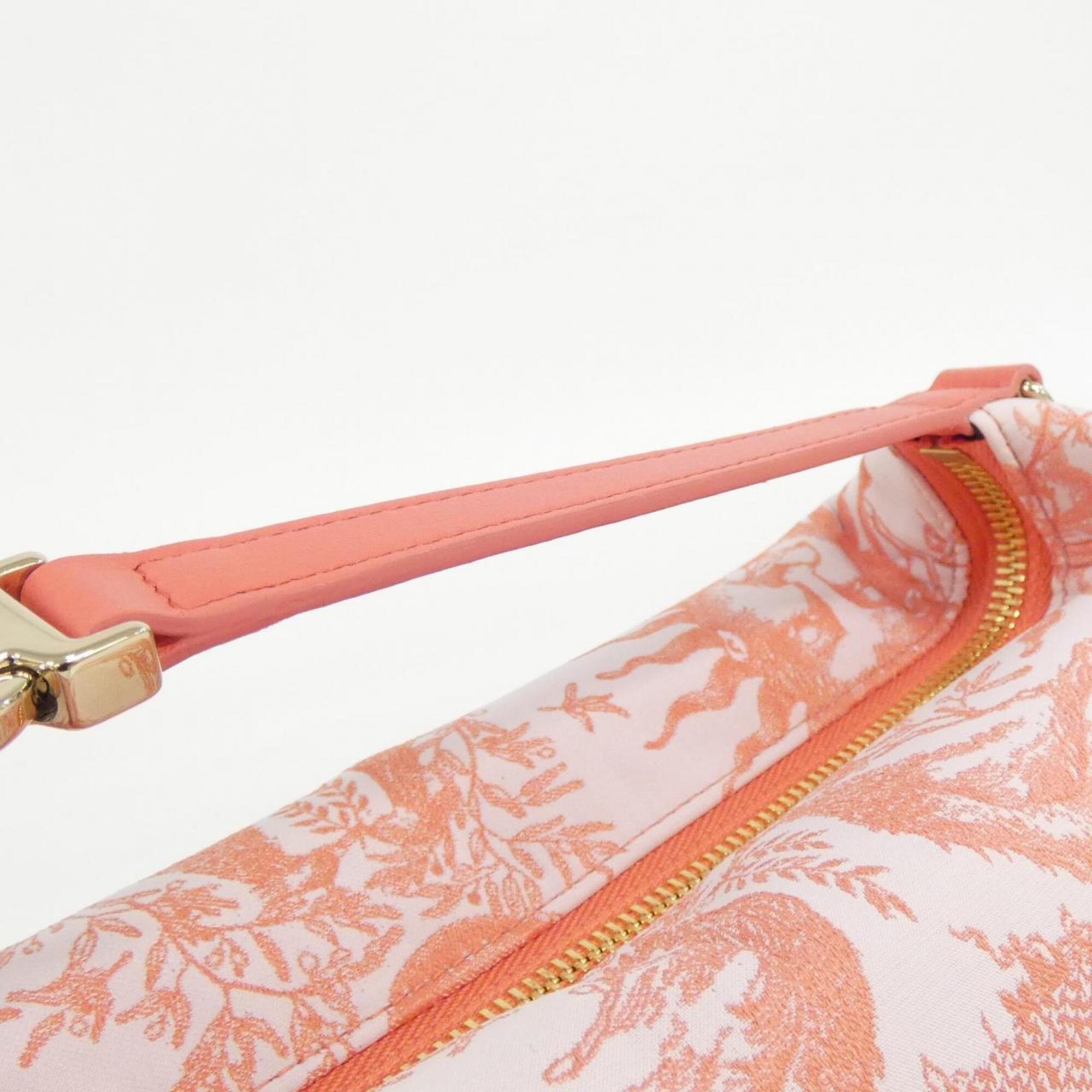 Christian Dior Orange Canvas Pouch (Pre-Owned)