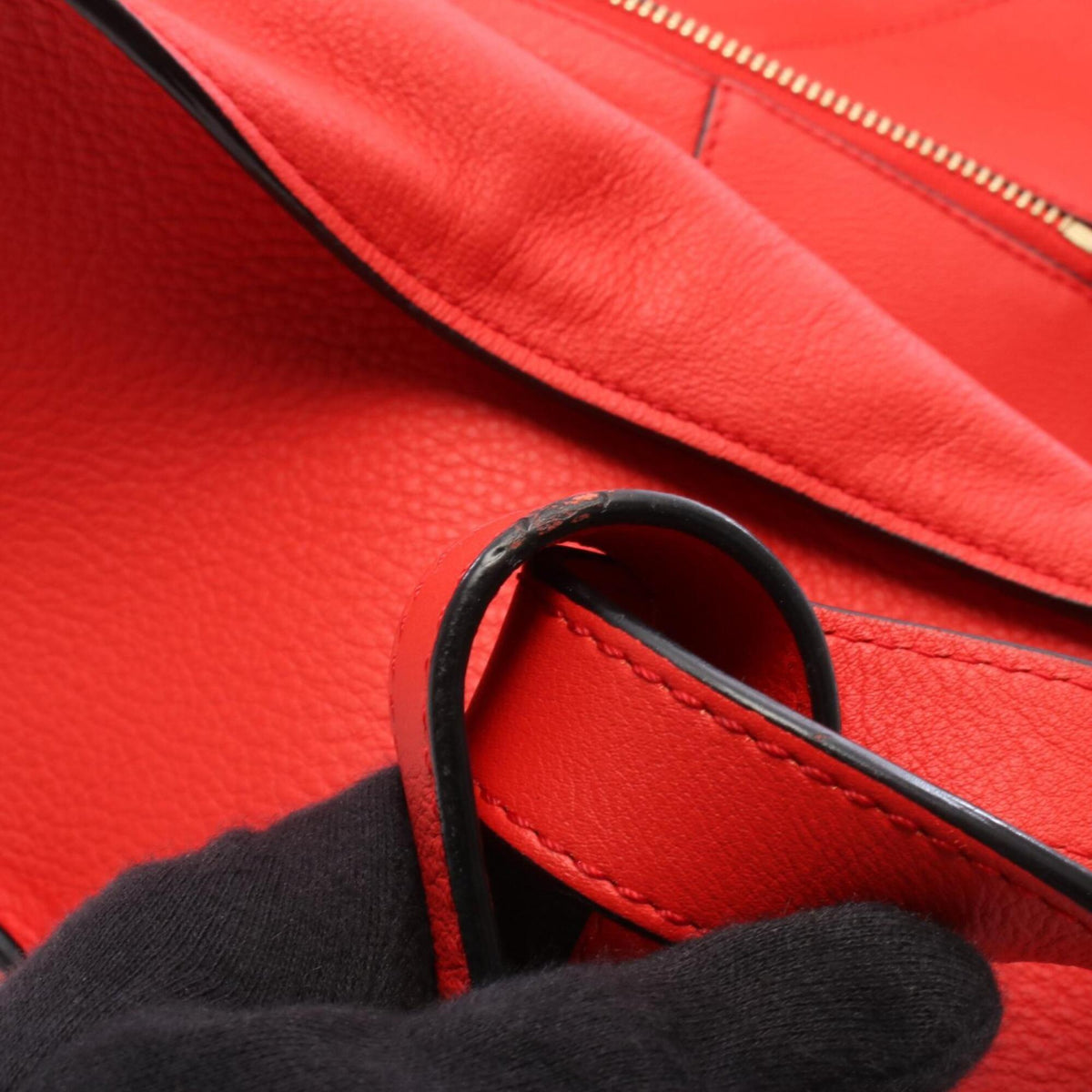 Loewe Red Color Leather Handbag (Pre-Owned)