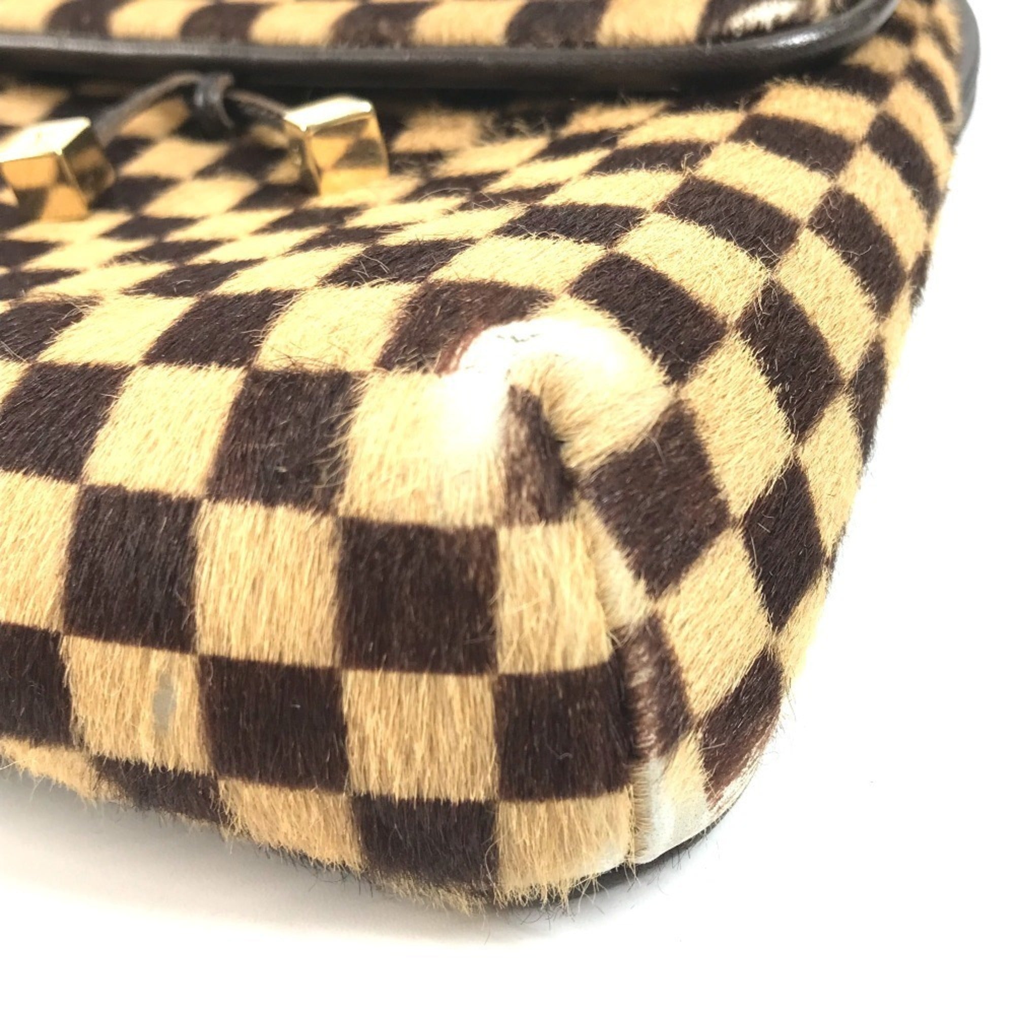 Louis Vuitton Damier Sauvage Brown Leather Shoulder Bag (Pre-Owned)