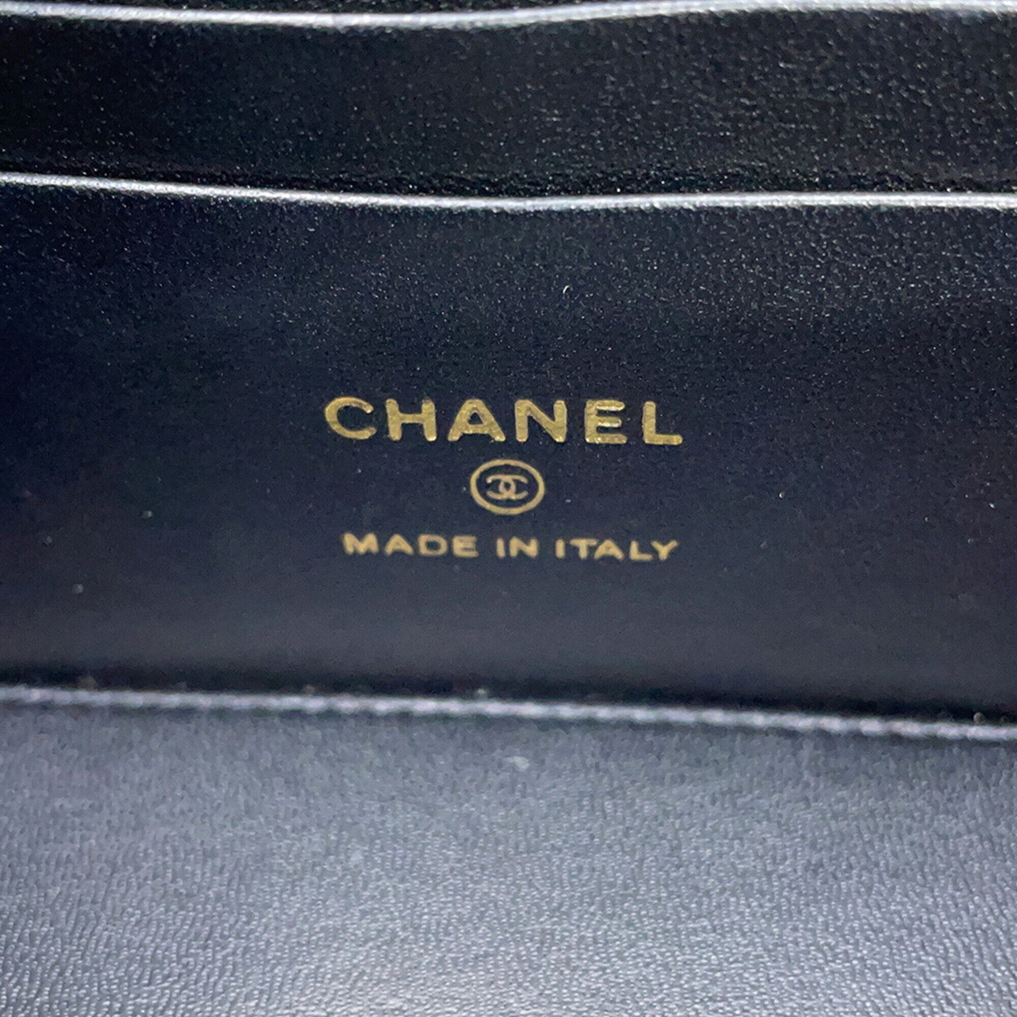 Chanel Black Grained Calfskin Shoulder Bag Vanity Bag (Pre-Owned)