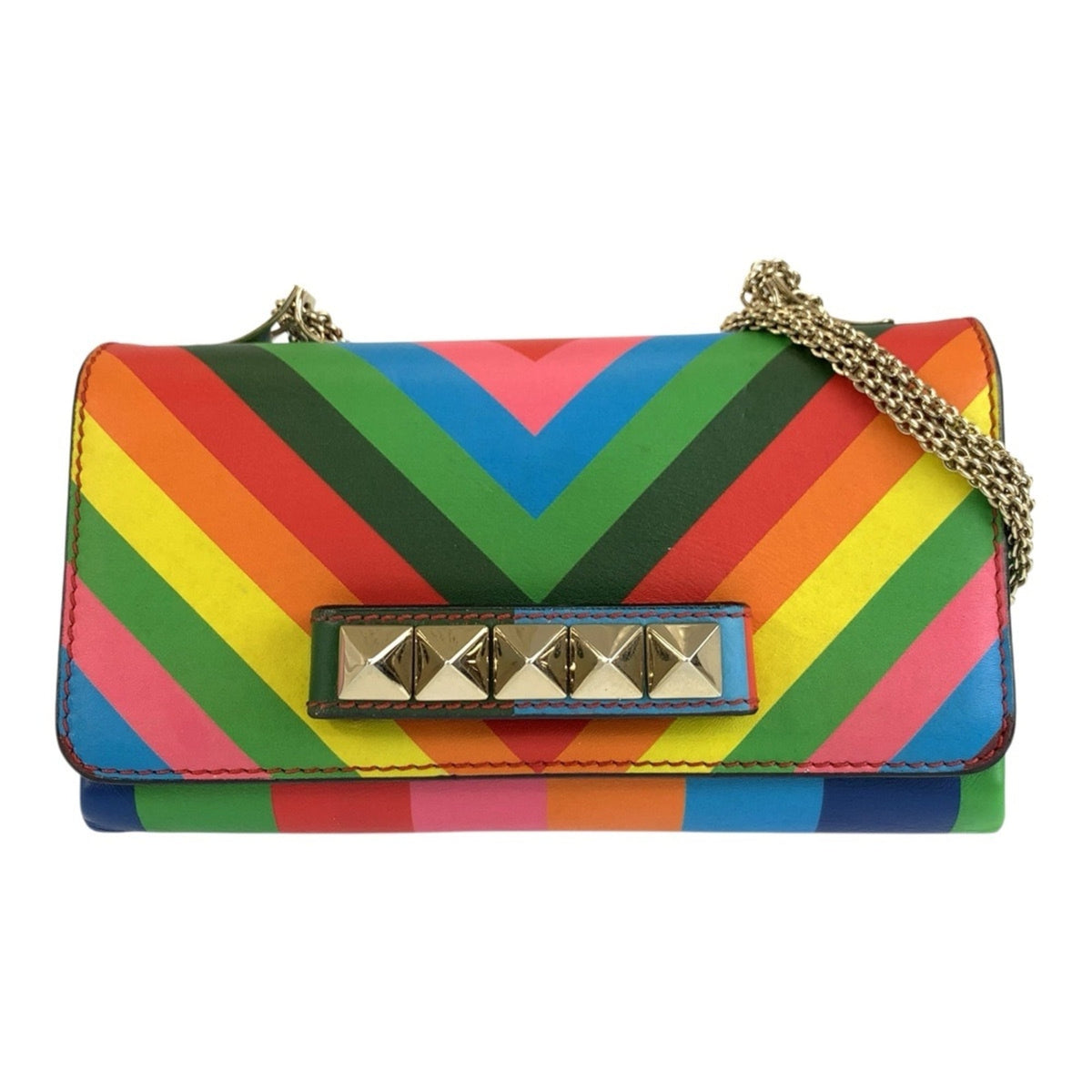 Valentino Multi-Color Leather Shoulder Bag (Pre-Owned)