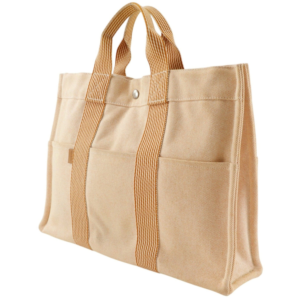Hermes Orange Canvas Handbag (Pre-Owned)