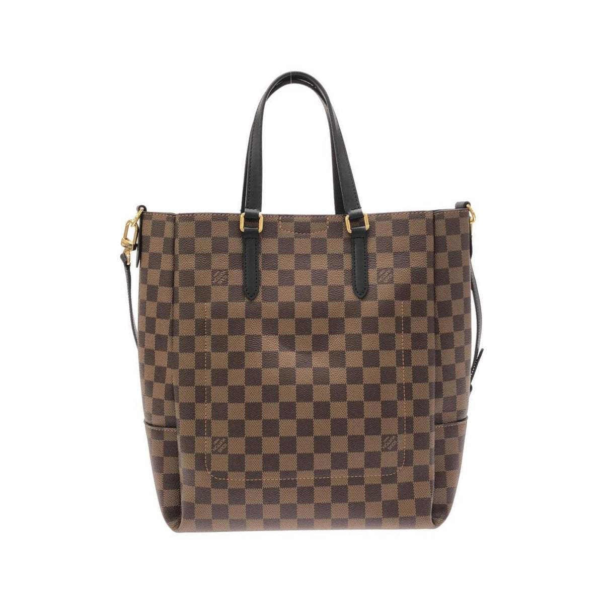 Louis Vuitton Ebene Coated Canvas Handbag Pouch (Pre-Owned)