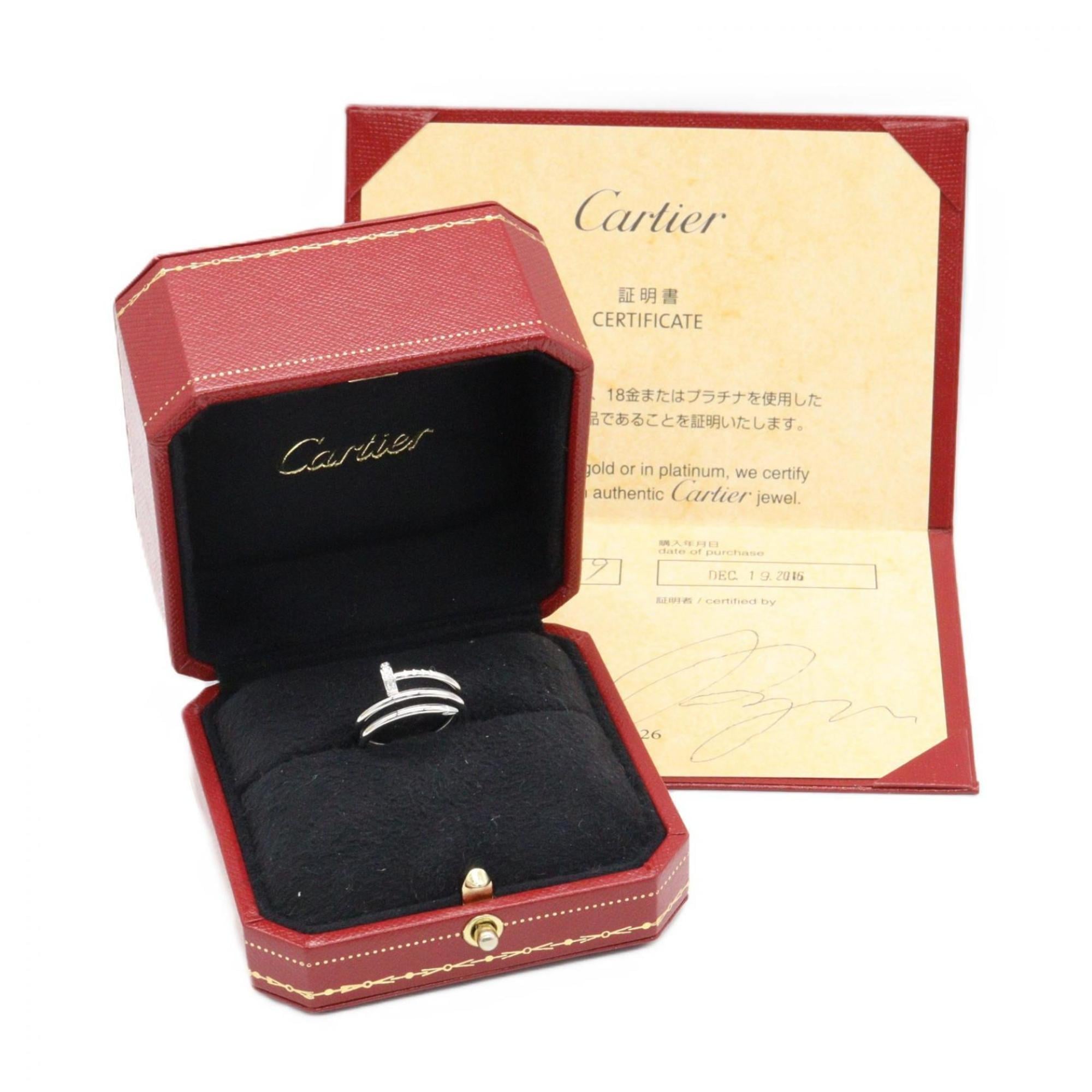 Cartier Silver Clear Band Ring (Pre-Owned)