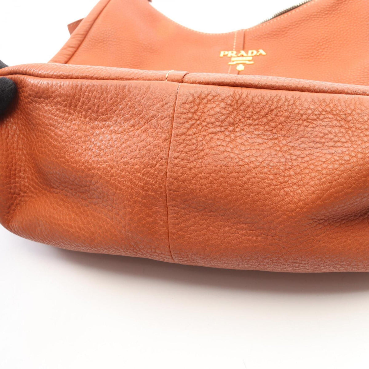 Prada Brown Leather Handbag Shoulder Bag (Pre-Owned)