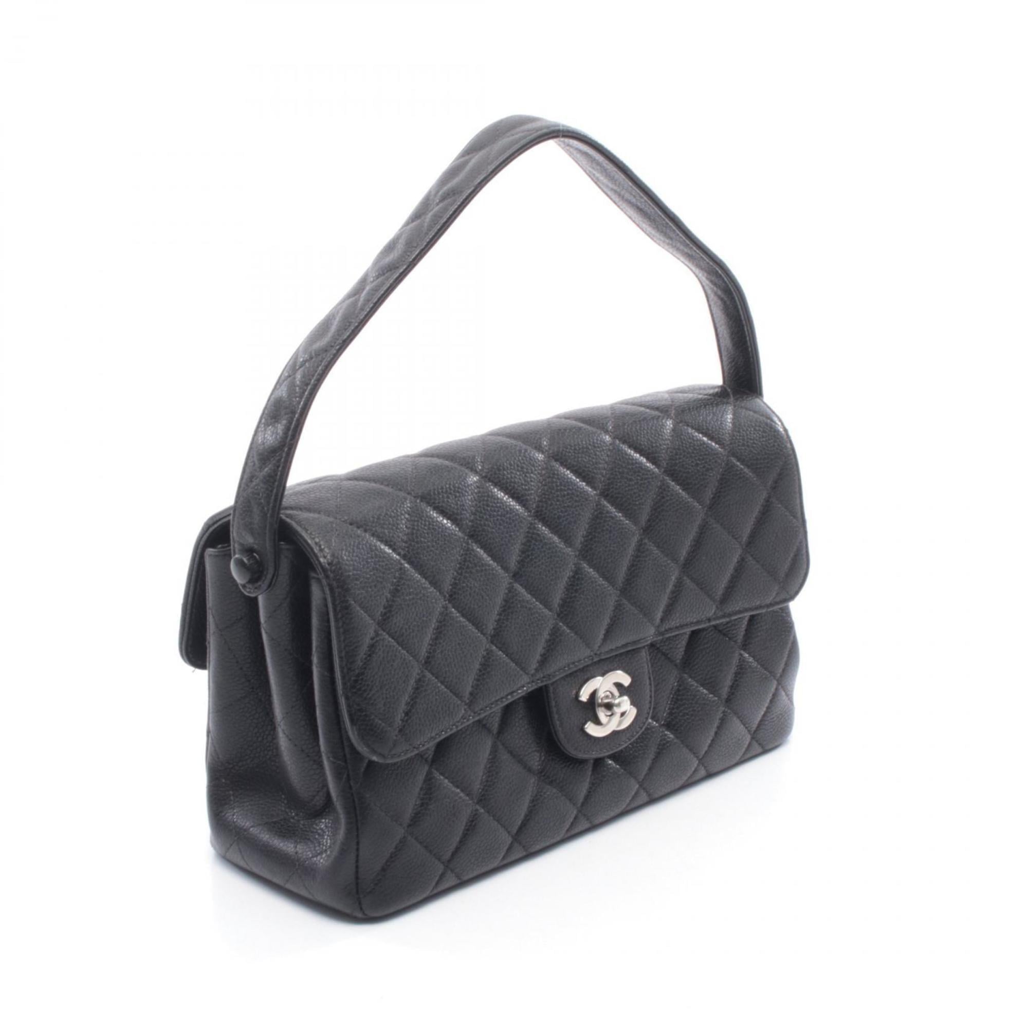 Chanel Black Leather Handbag (Pre-Owned)