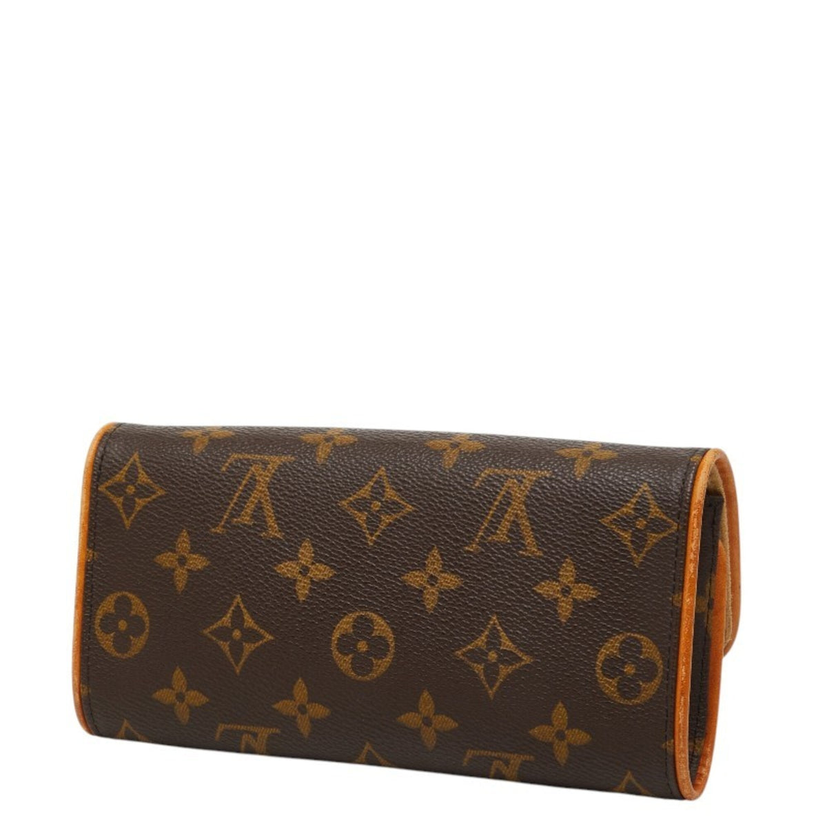 Louis Vuitton Brown Pvc Leather Handbag Pochette Pouch (Pre-Owned)