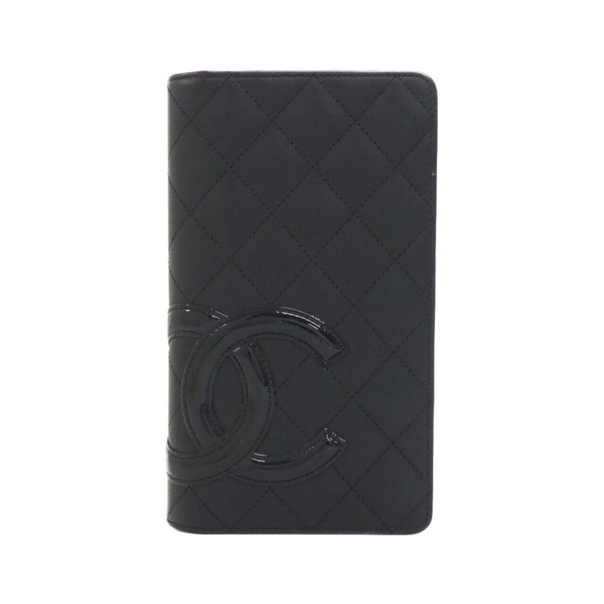 Chanel Black Pink Leather Long Wallet (Bi-Fold) (Pre-Owned)