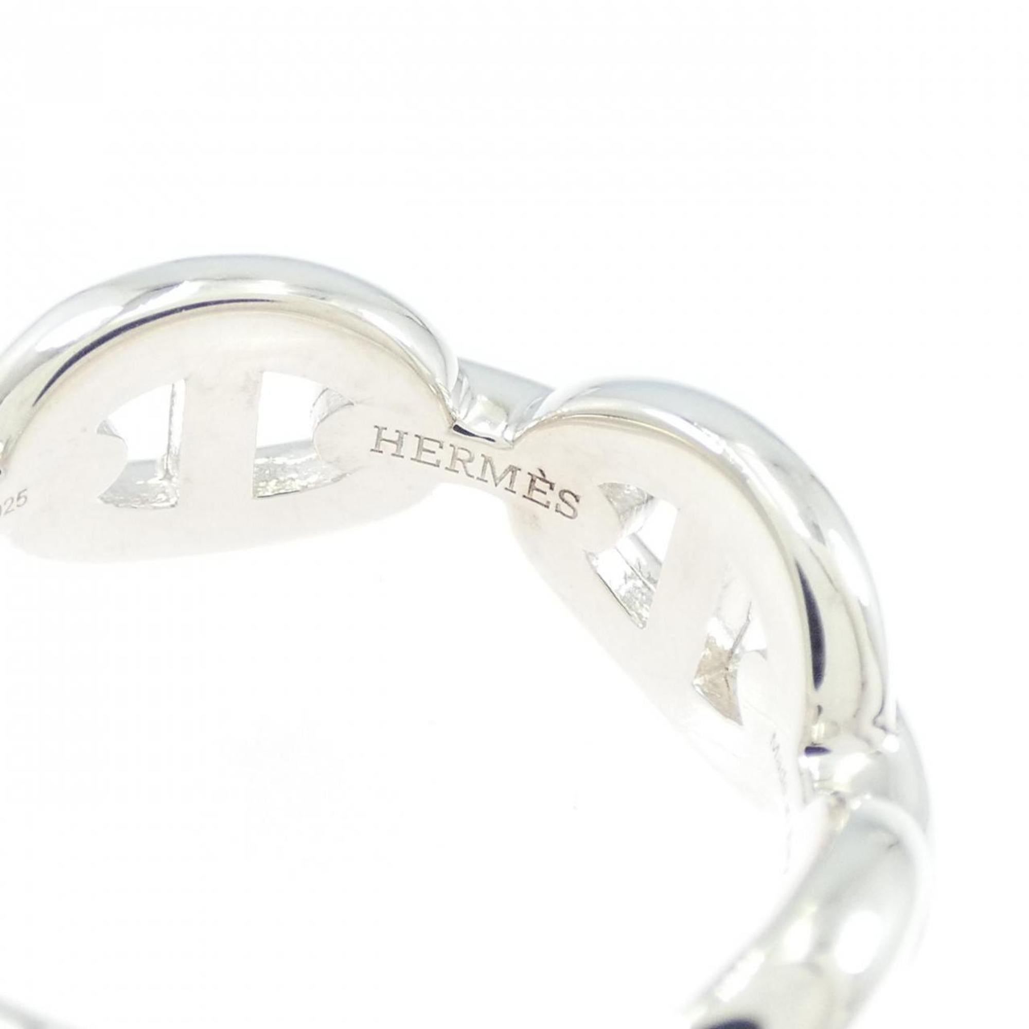 Hermes Silver 925 Band Ring (Pre-Owned)