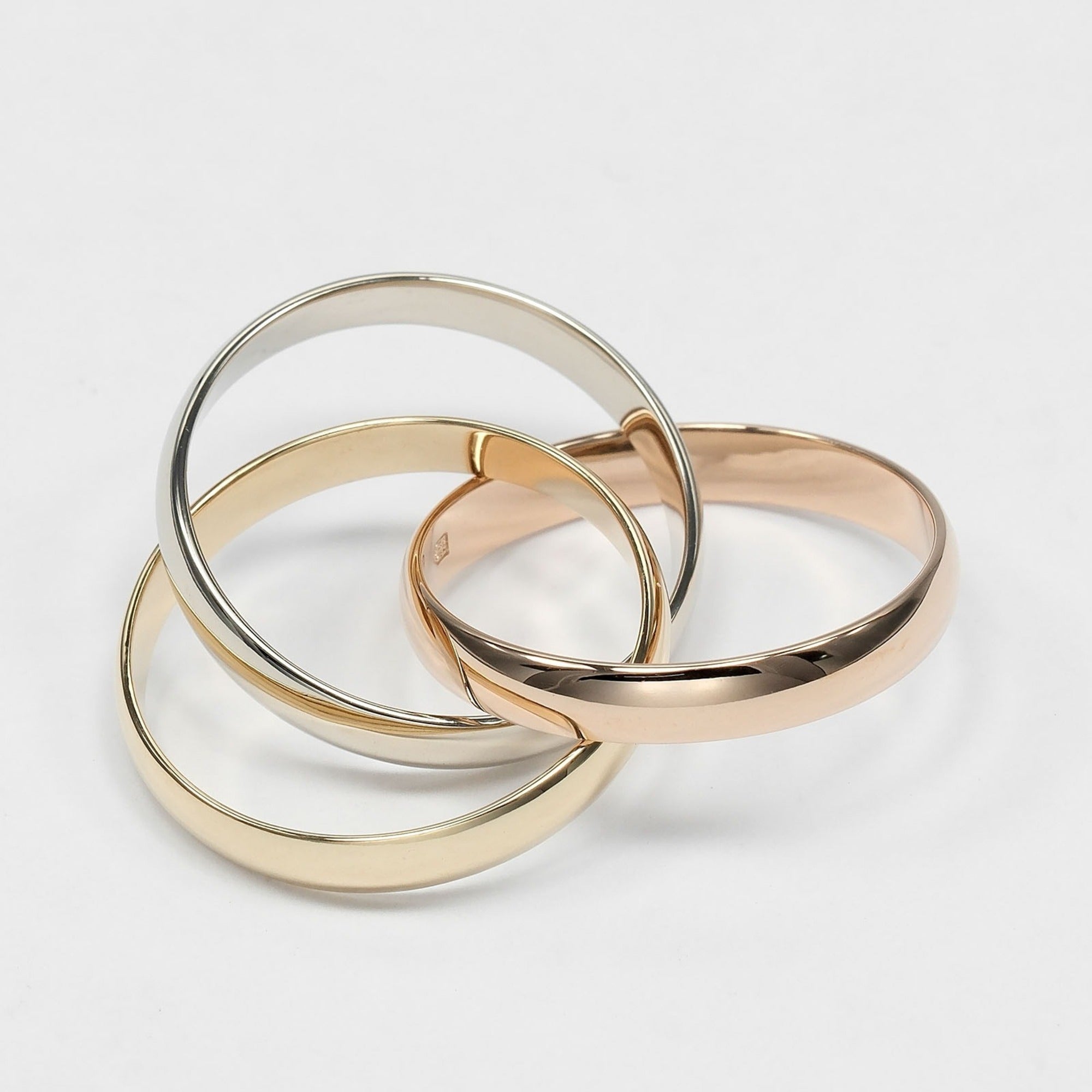 Cartier Pink Gold White Gold Yellow Gold Yellow Gold (18K) Pink Gold (18K) White Gold (18K) Band Ring (Pre-Owned)