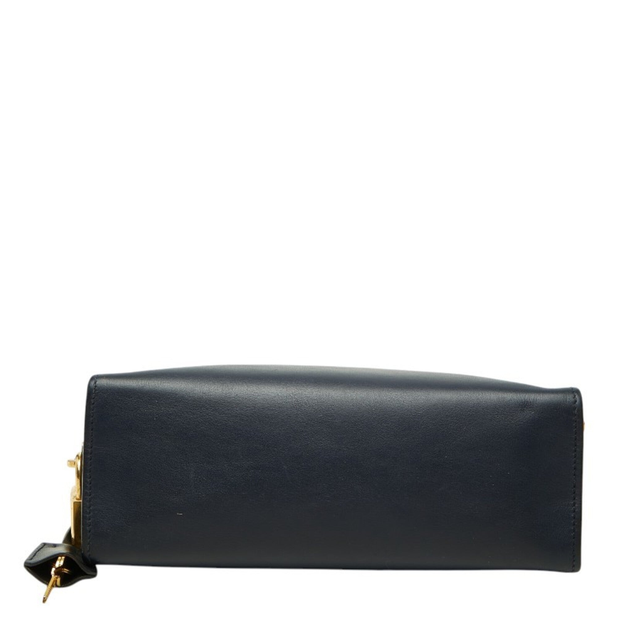 Prada Multi-Color Navy Leather Shoulder Bag (Pre-Owned)