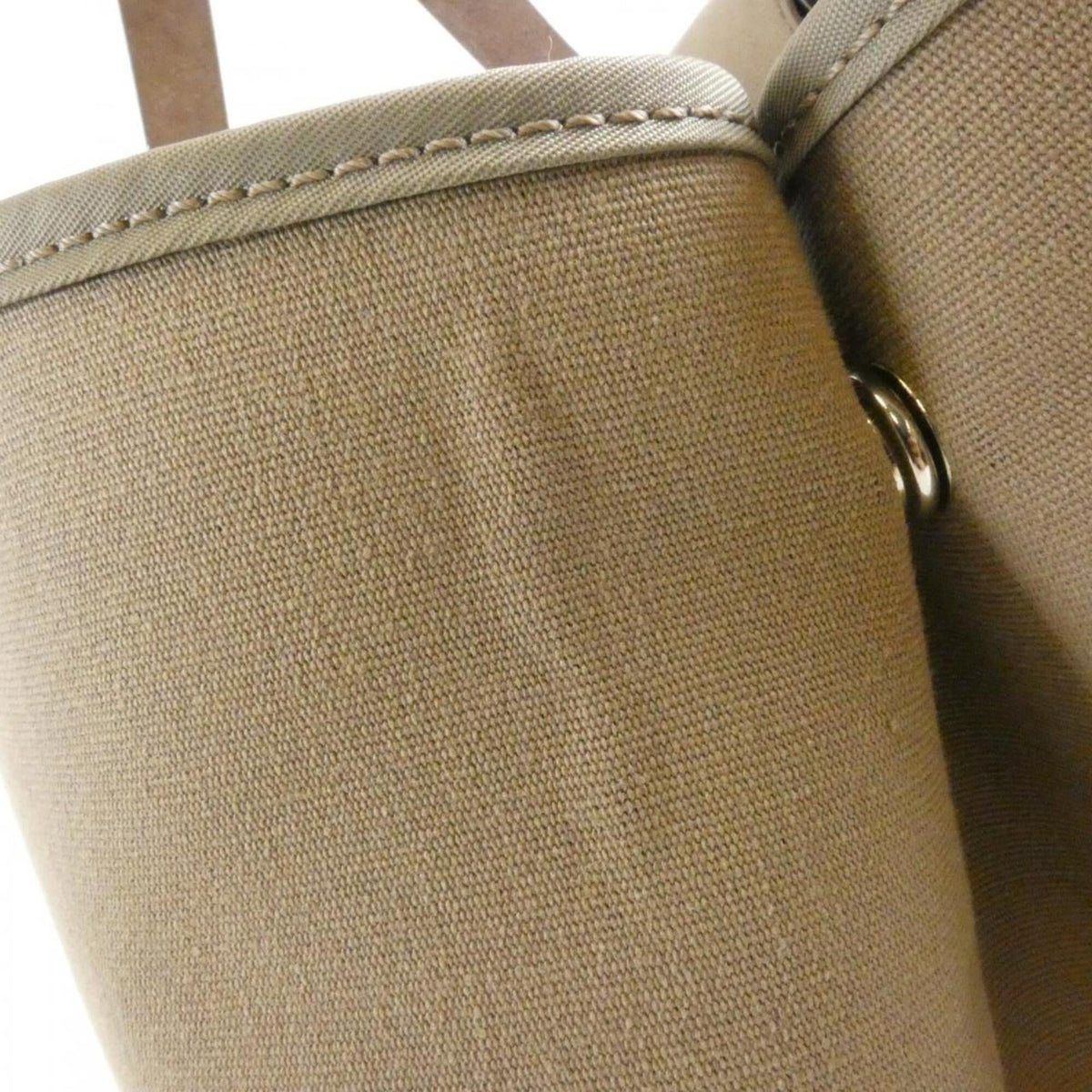 Hermes Ebene Etoupe Gray Toile Officier Handbag (Pre-Owned)