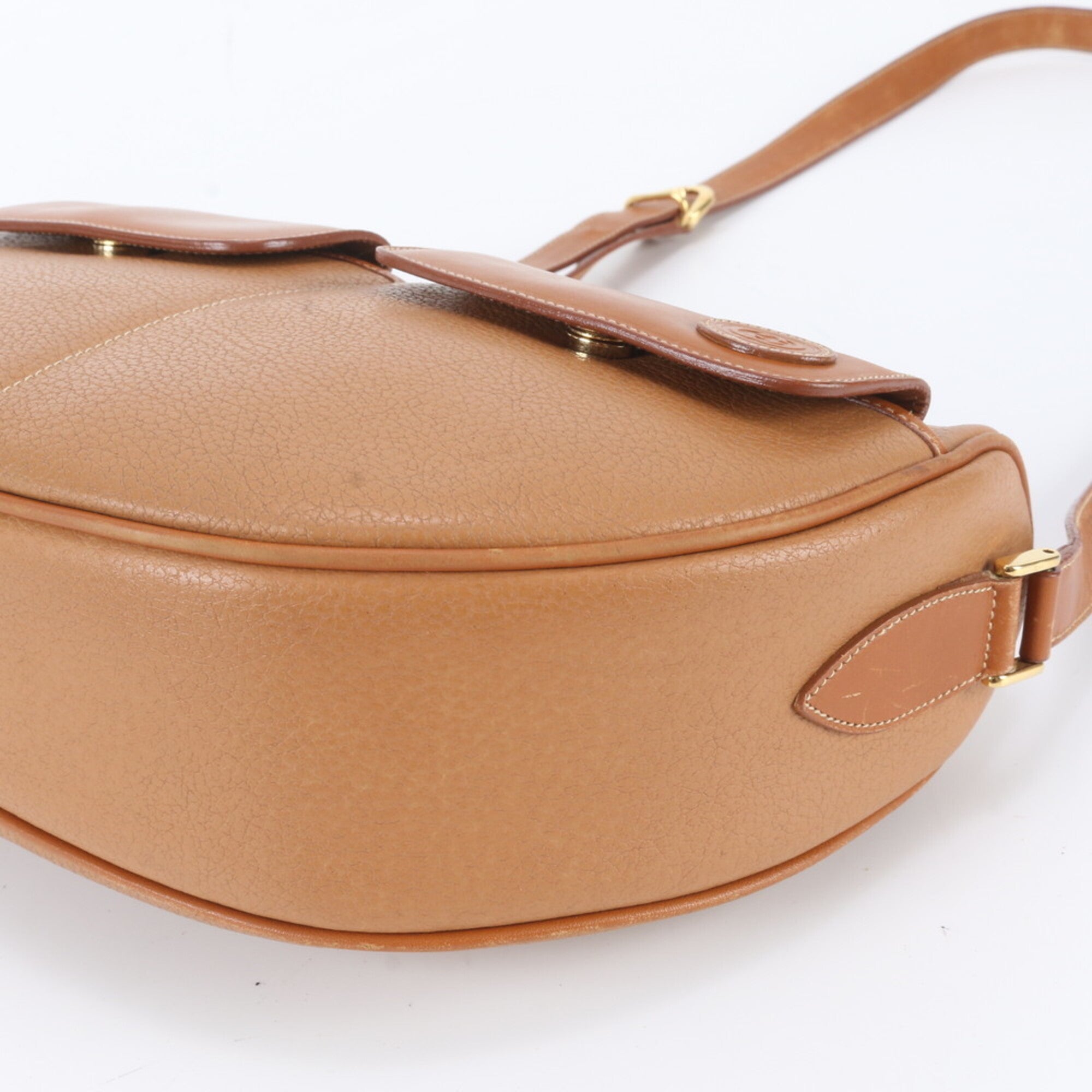 Gucci Brown Leather Crossbody Bag Shoulder Bag (Pre-Owned)