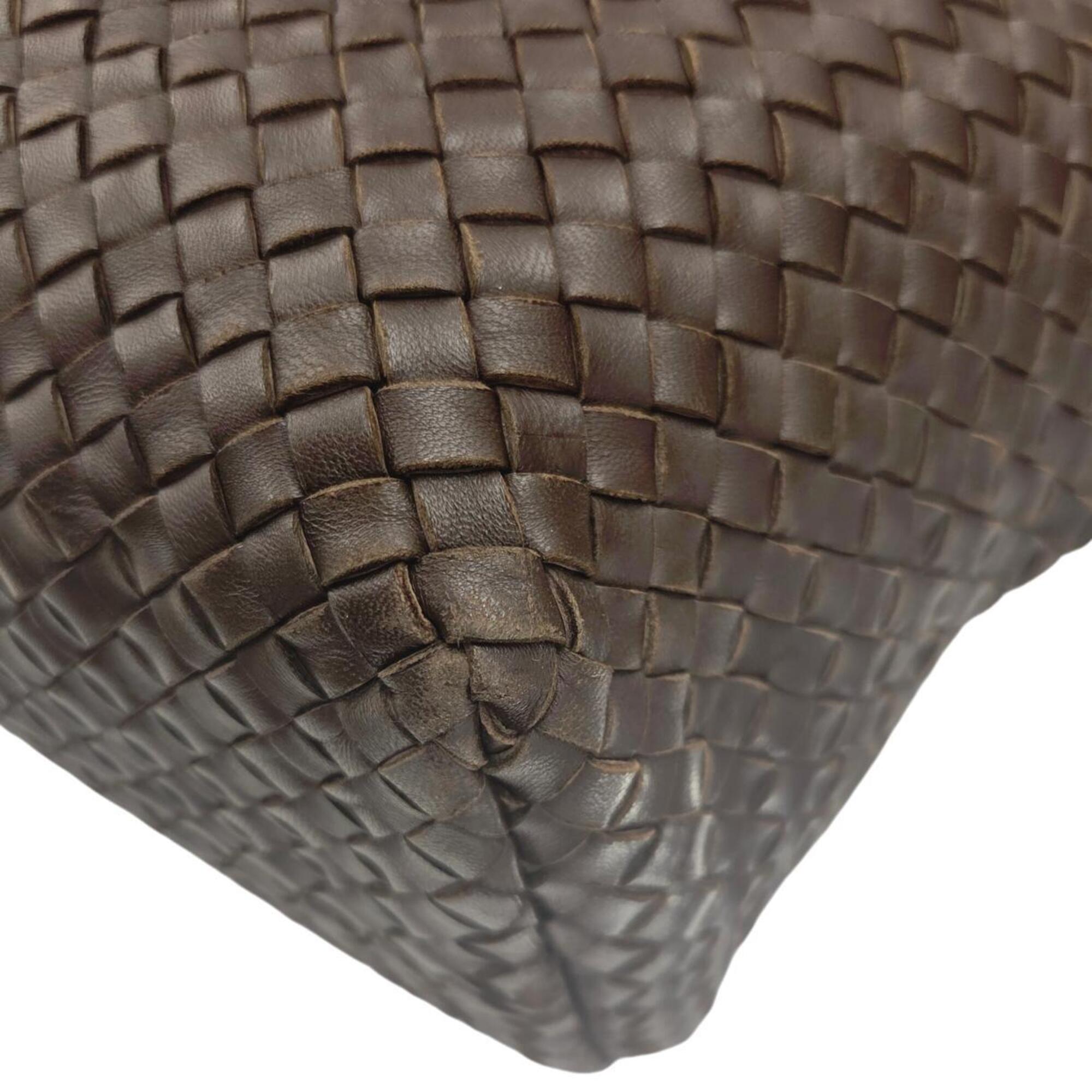 Bottega Veneta Brown Leather Pouch Tote Bag (Pre-Owned)