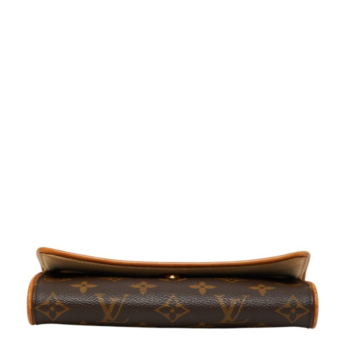 Louis Vuitton Brown Pvc Leather Handbag Pochette Pouch (Pre-Owned)