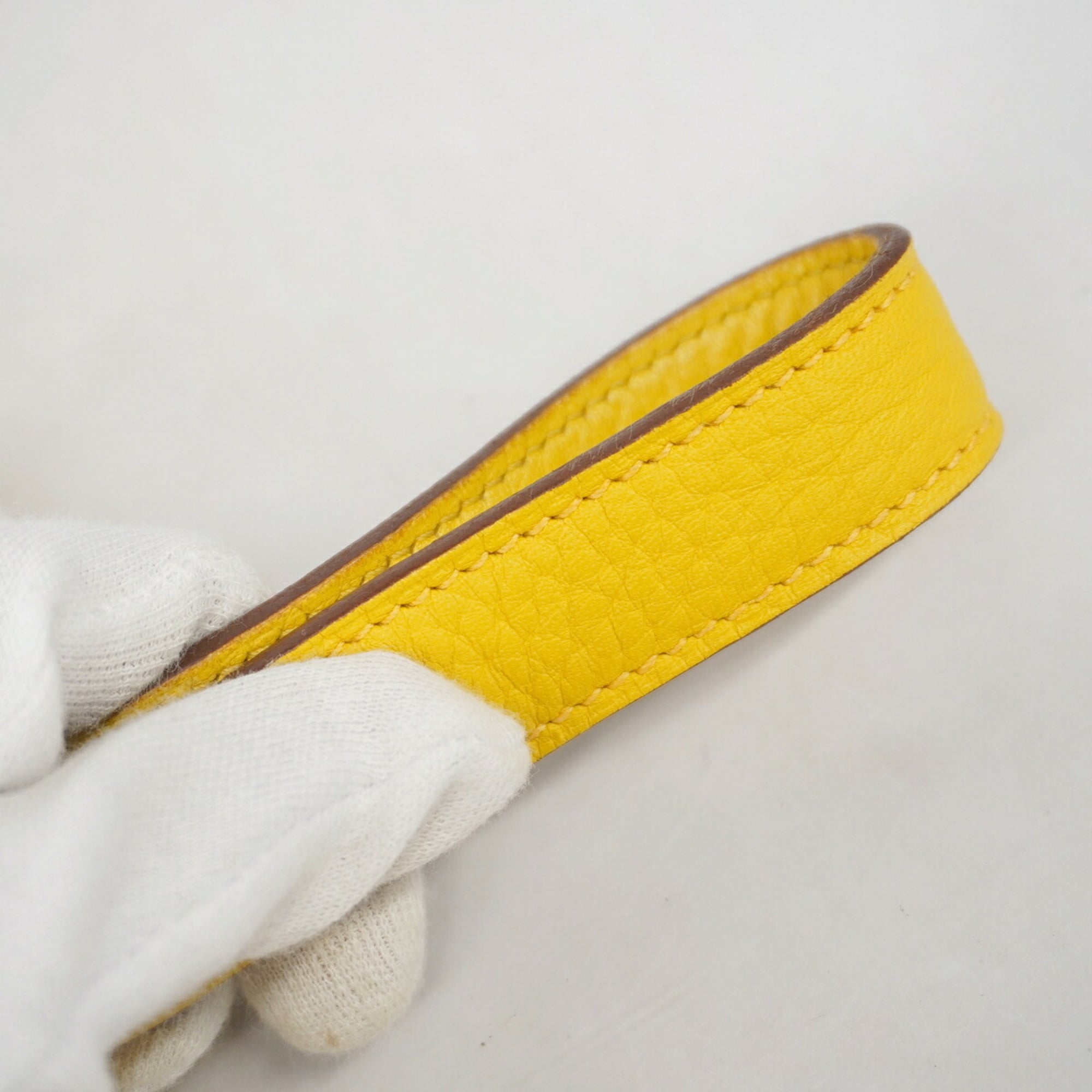 Hermes Yellow Taurillon Clemence Leather Shoulder Bag (Pre-Owned)